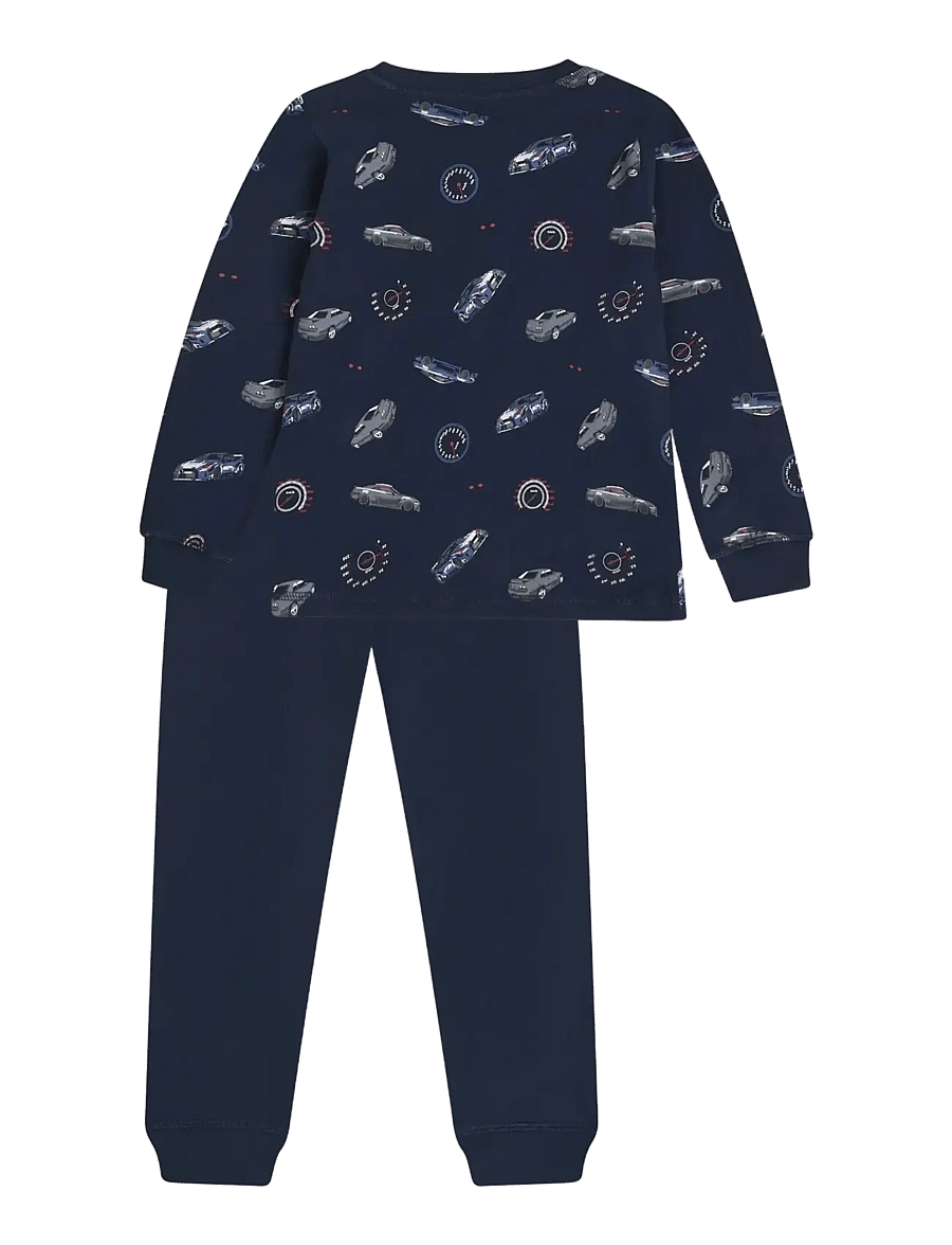 Minymo - Pyjamas LS Set AOP - pyjama-sets - dark sapphire - 1