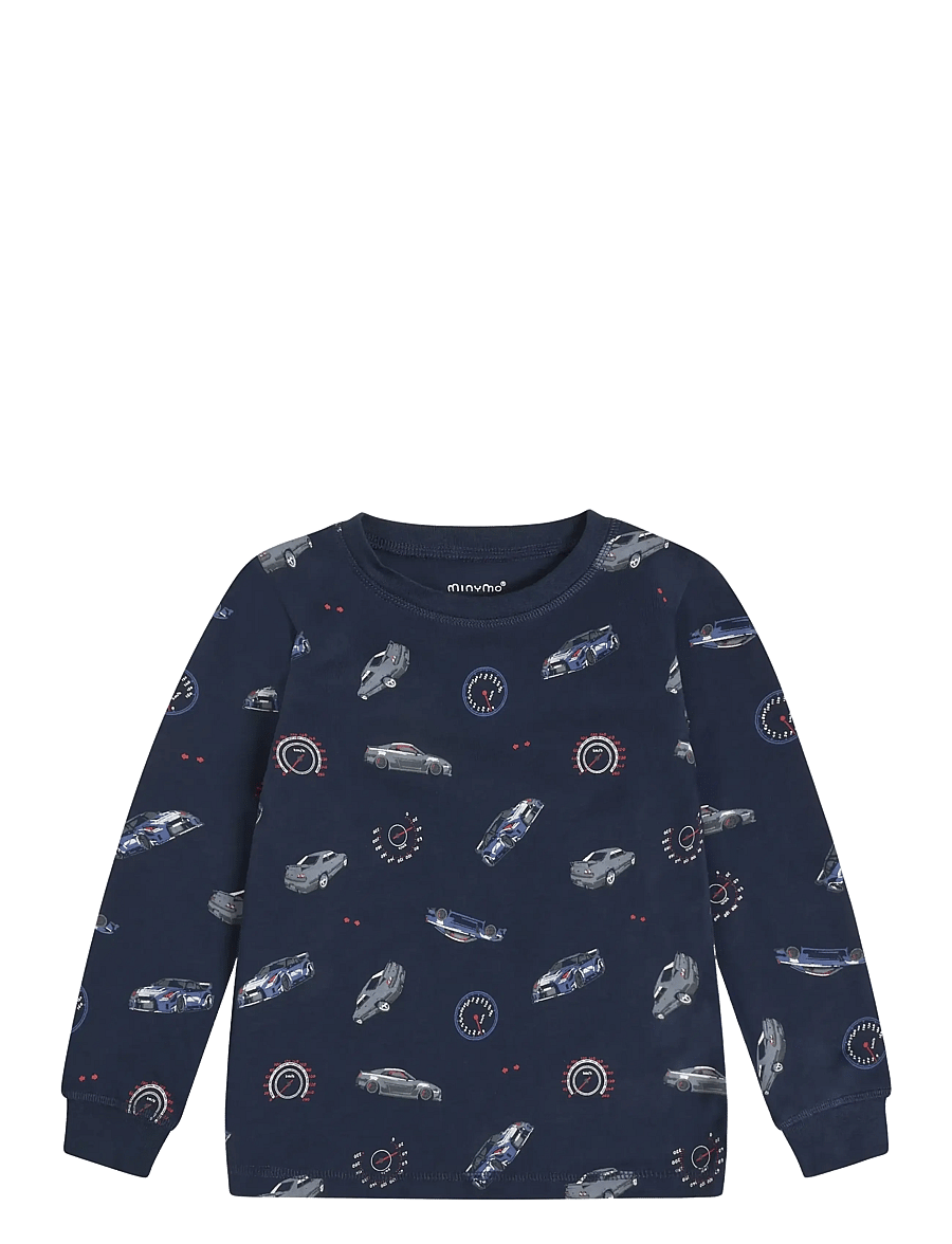 Minymo - Pyjamas LS Set AOP - pyjama-sets - dark sapphire - 2