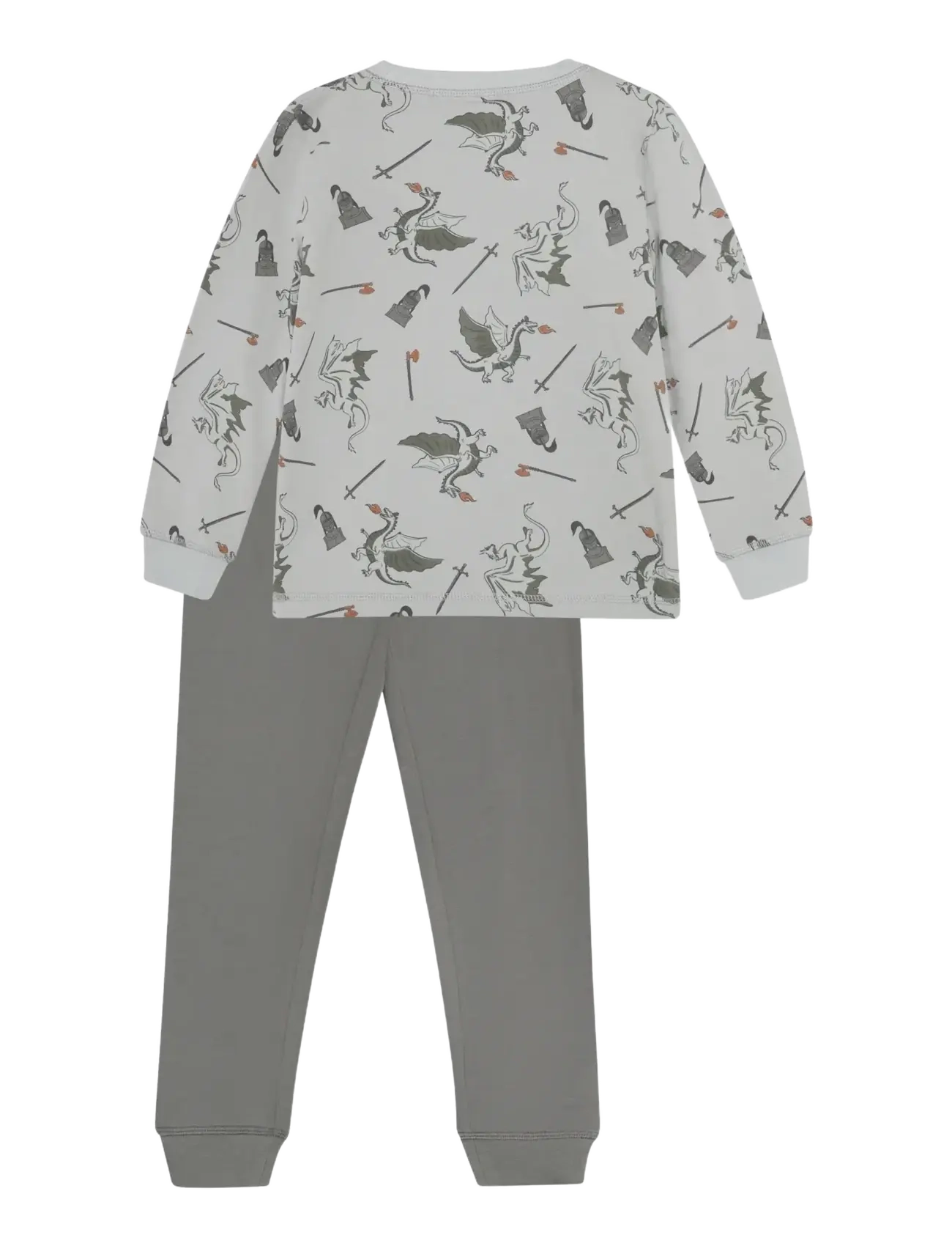 Minymo - Pyjamas LS Set AOP - pyjama-sets - profile gray - 2