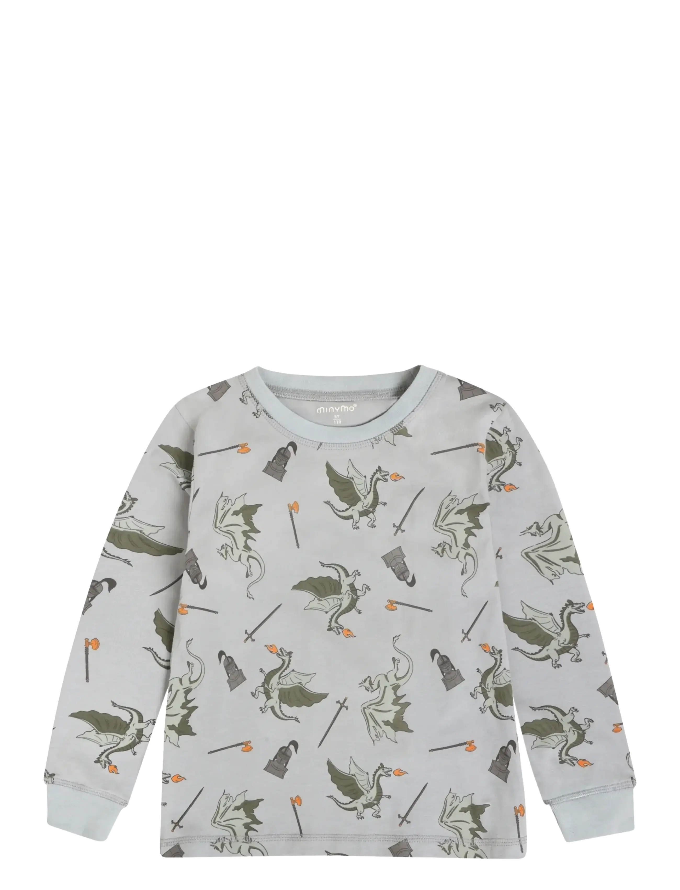 Minymo - Pyjamas LS Set AOP - pyjama-sets - profile gray - 3
