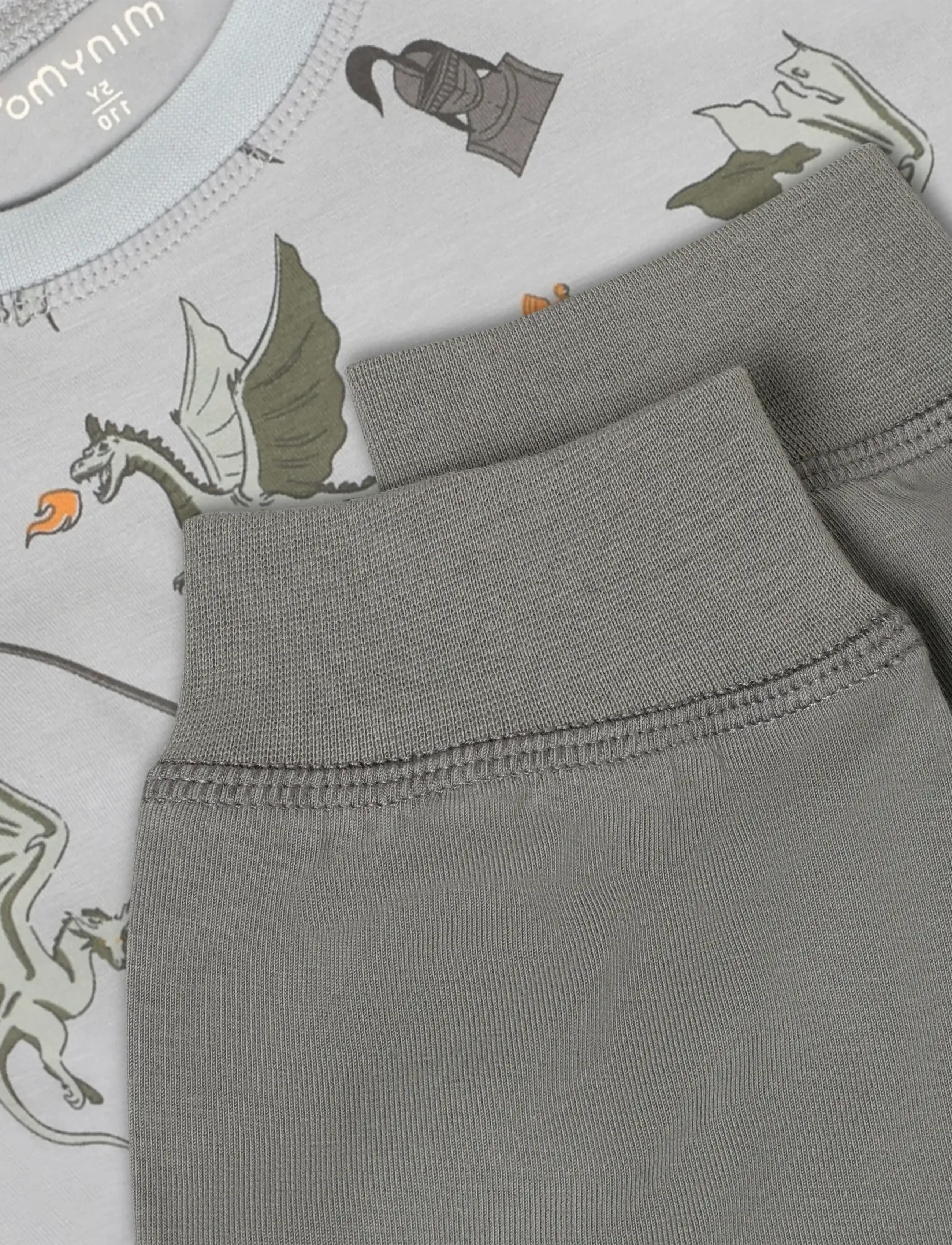 Minymo - Pyjamas LS Set AOP - pyjama-sets - profile gray - 5