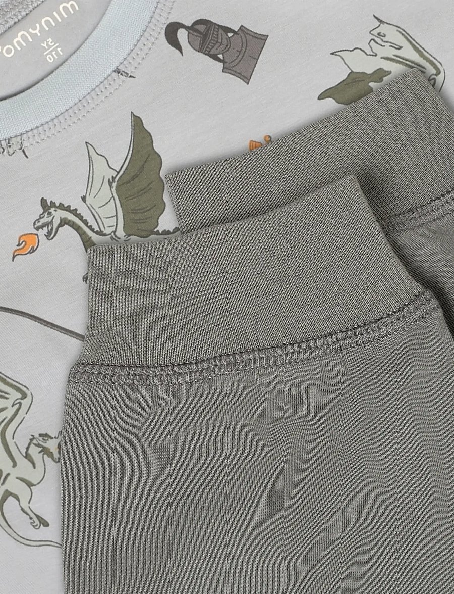 Minymo - Pyjamas LS Set AOP - pyjama-sets - profile gray - 5