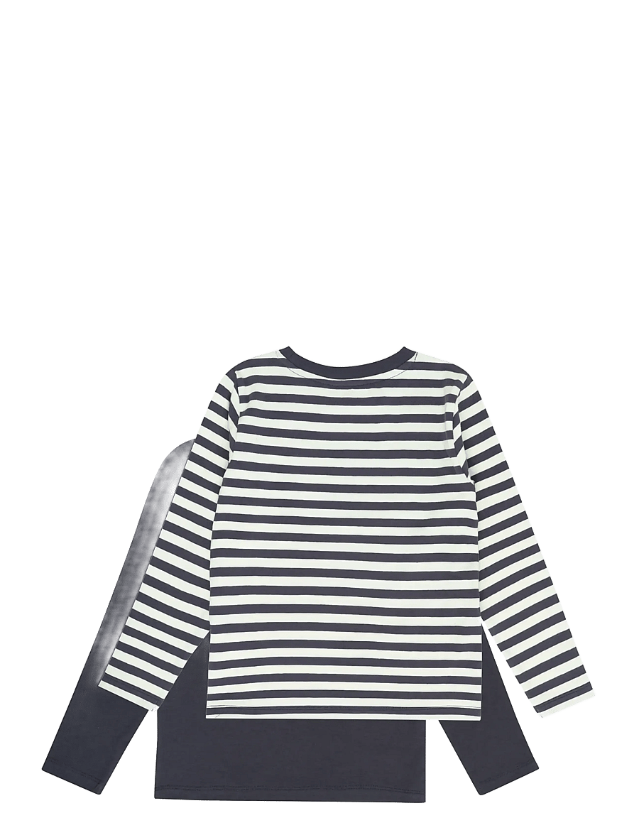 Minymo - T-shirt LS 2-Pack - långärmade t-shirts - parisian night - 2