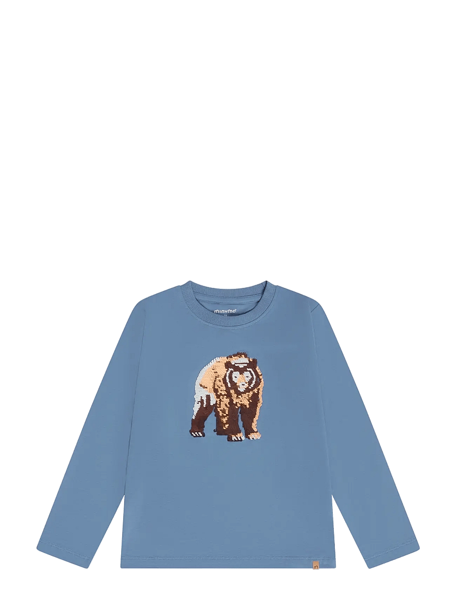Minymo - T-shirt LS - pikkade varrukatega t-särgid - bluefin - 0