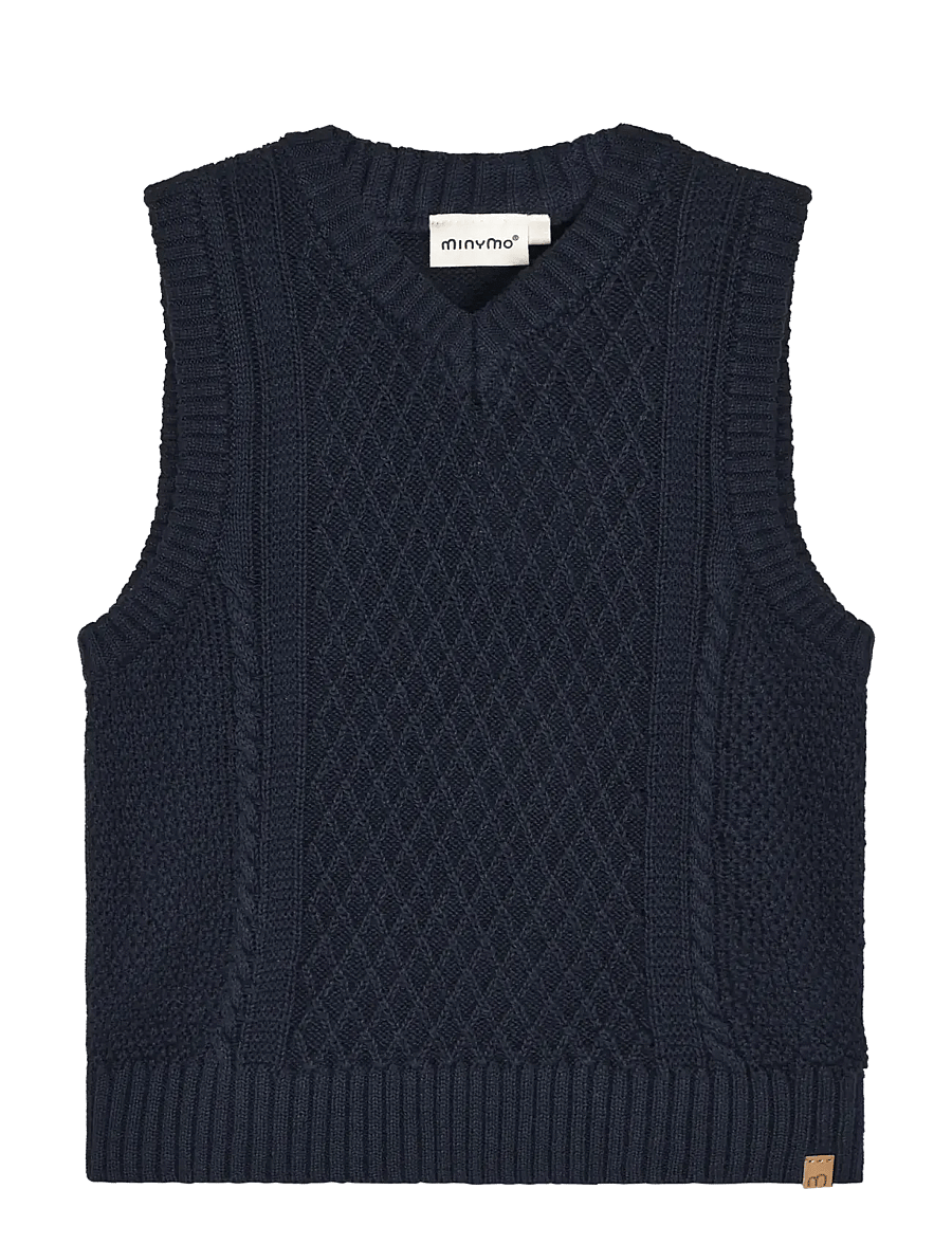 Minymo - Vest Knit - westen - parisian night - 0