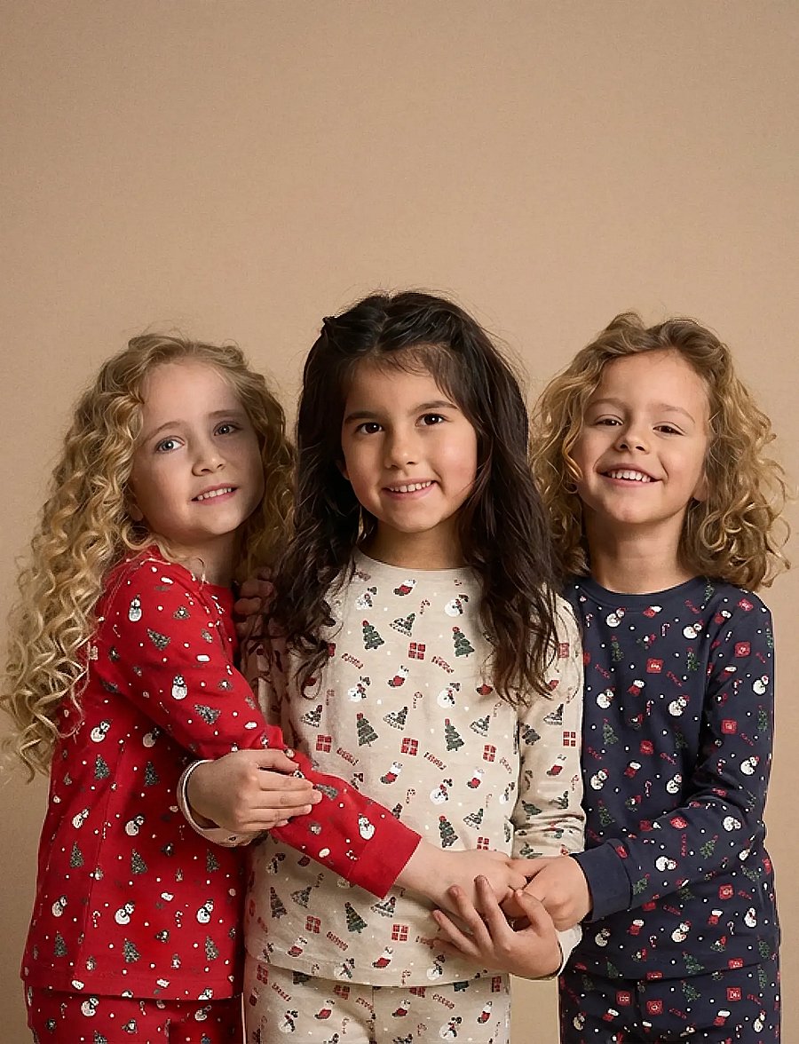 Minymo - Pyjamas Set AOP - pyjamassæt - beige melange - 0