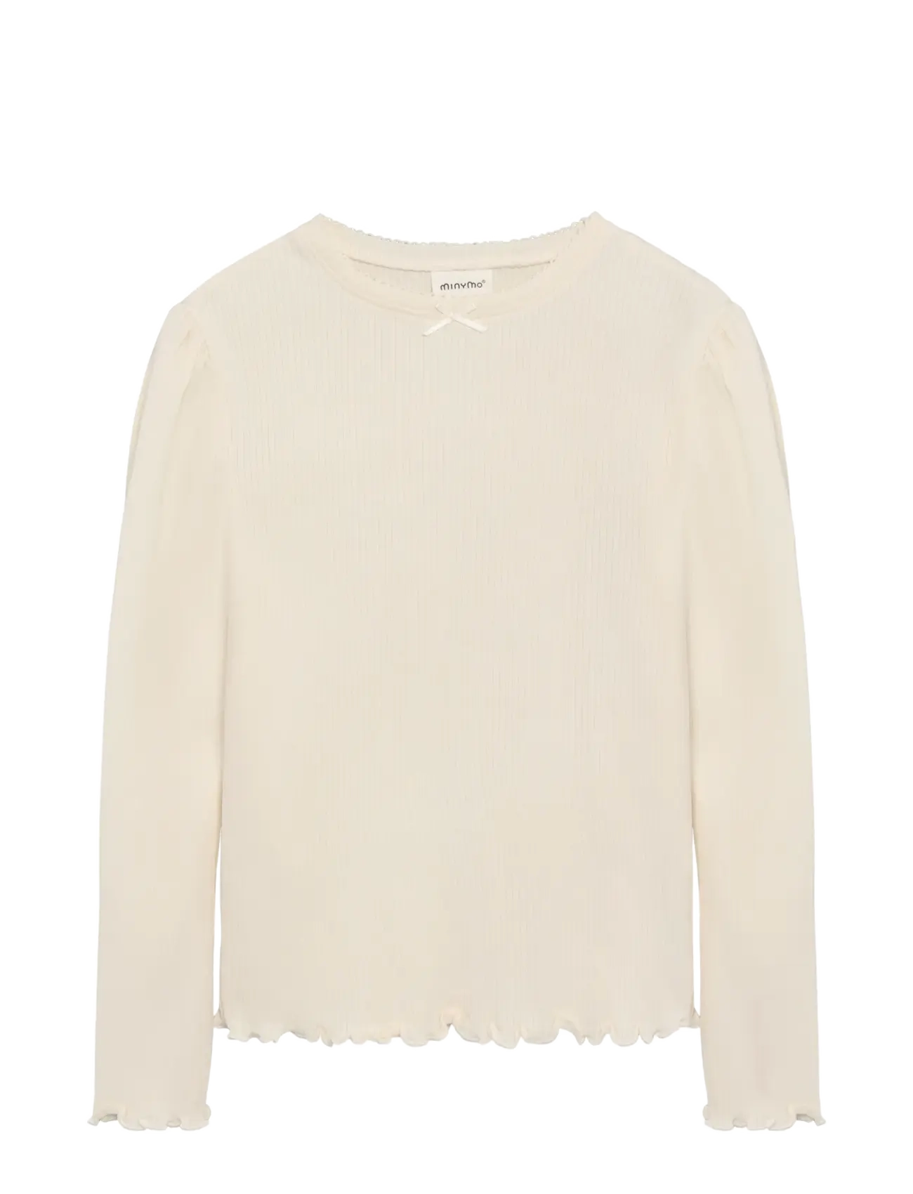 Minymo T-shirt LS Rib - Minymo - SEEDPEARL / cream