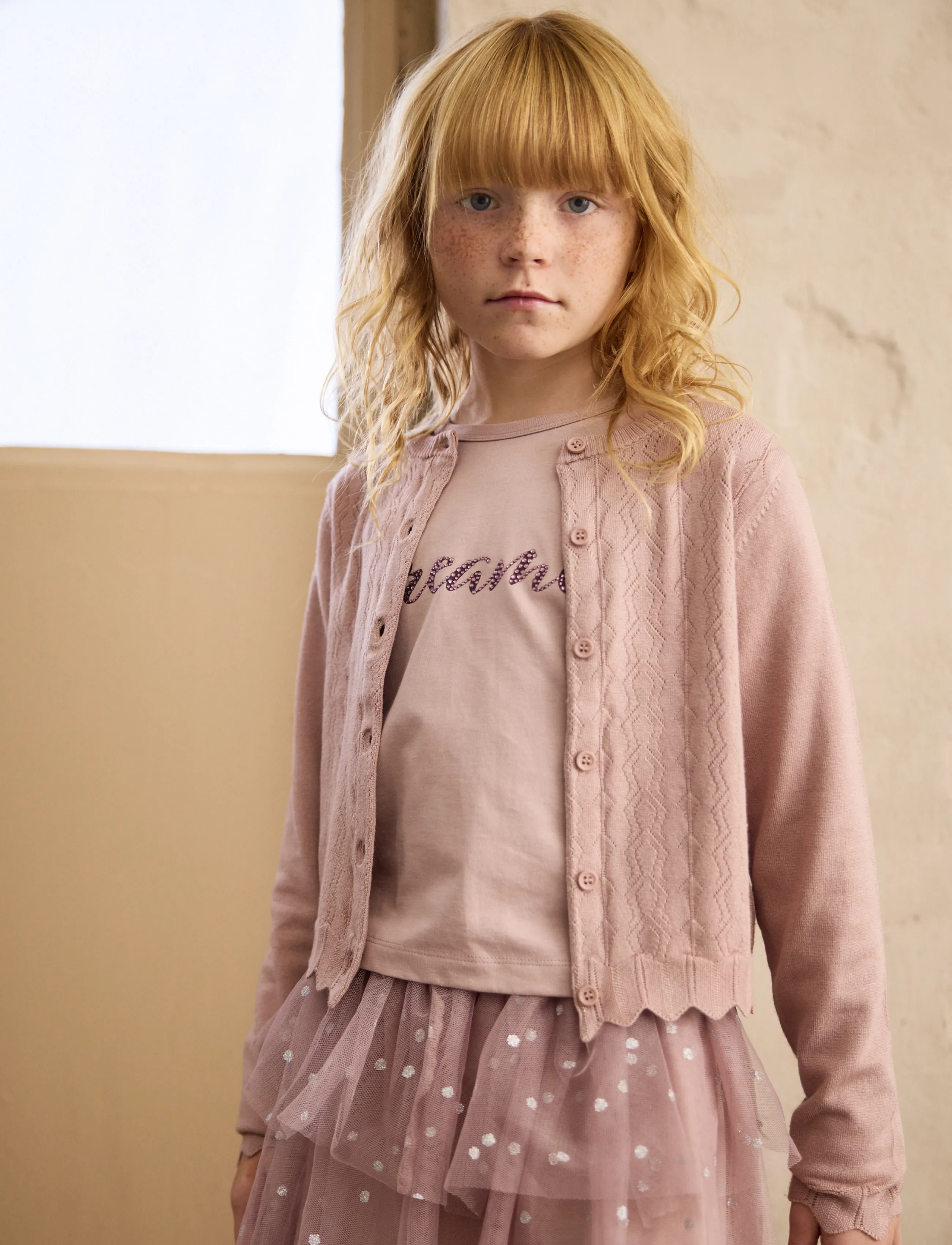 Minymo - T-shirt LS - langärmelig - fawn - 0