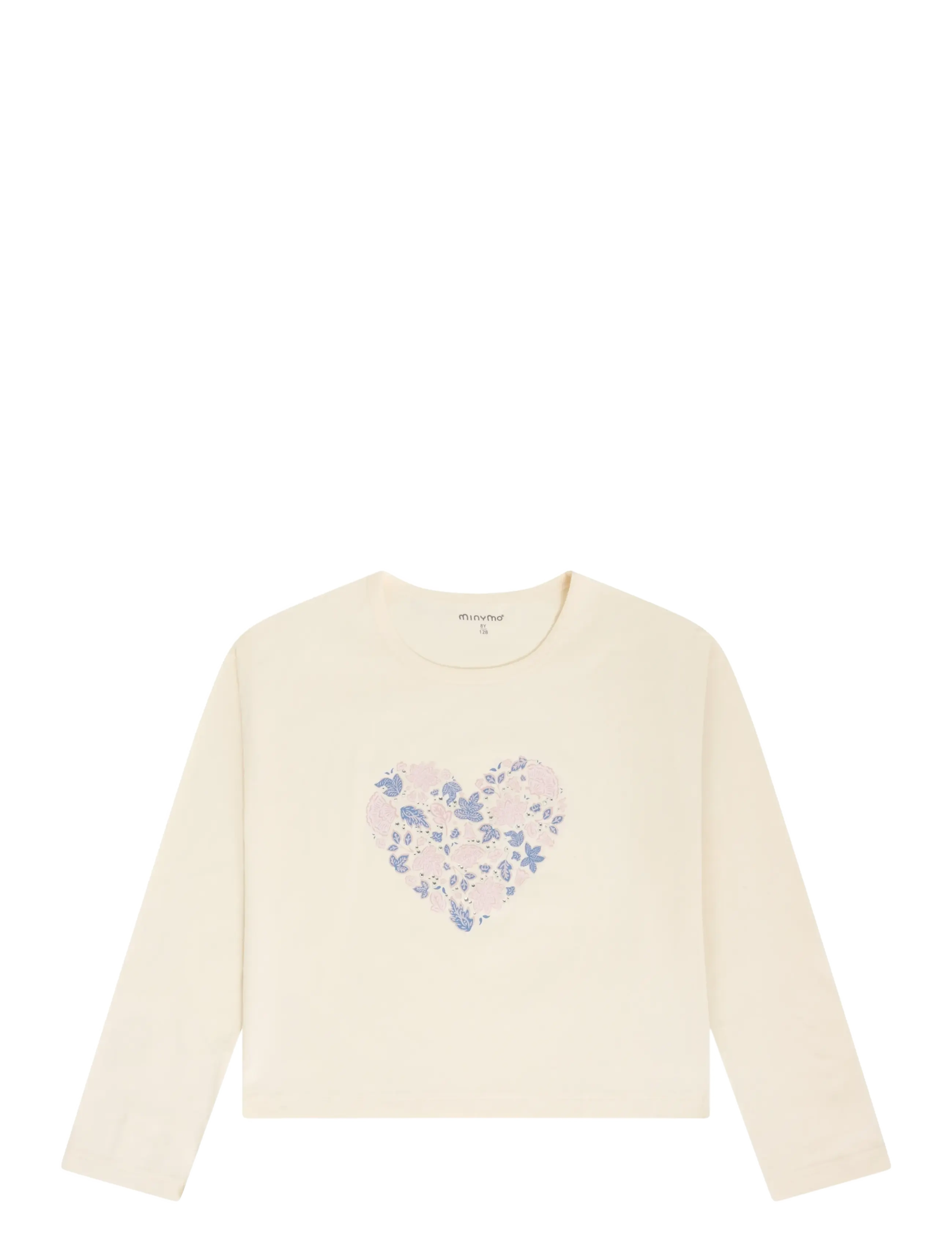 Minymo T-shirt LS - Minymo - MOONLIGHT BLUE / cream