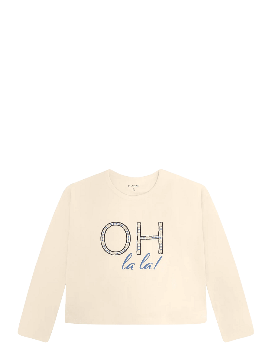 Minymo - T-shirt LS - langärmelig - seedpearl - 0