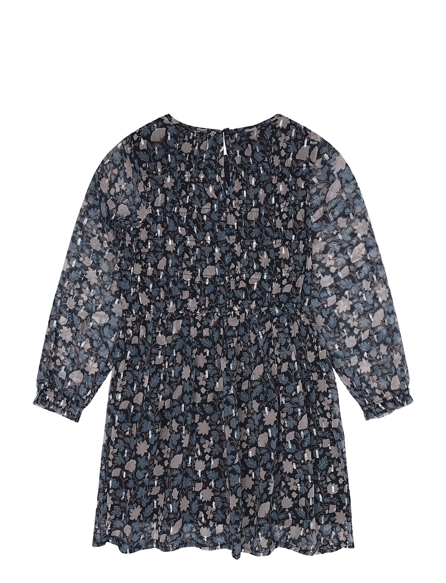 Minymo - Dress LS Dobby - langärmelige freizeitkleider - dark sapphire - 2
