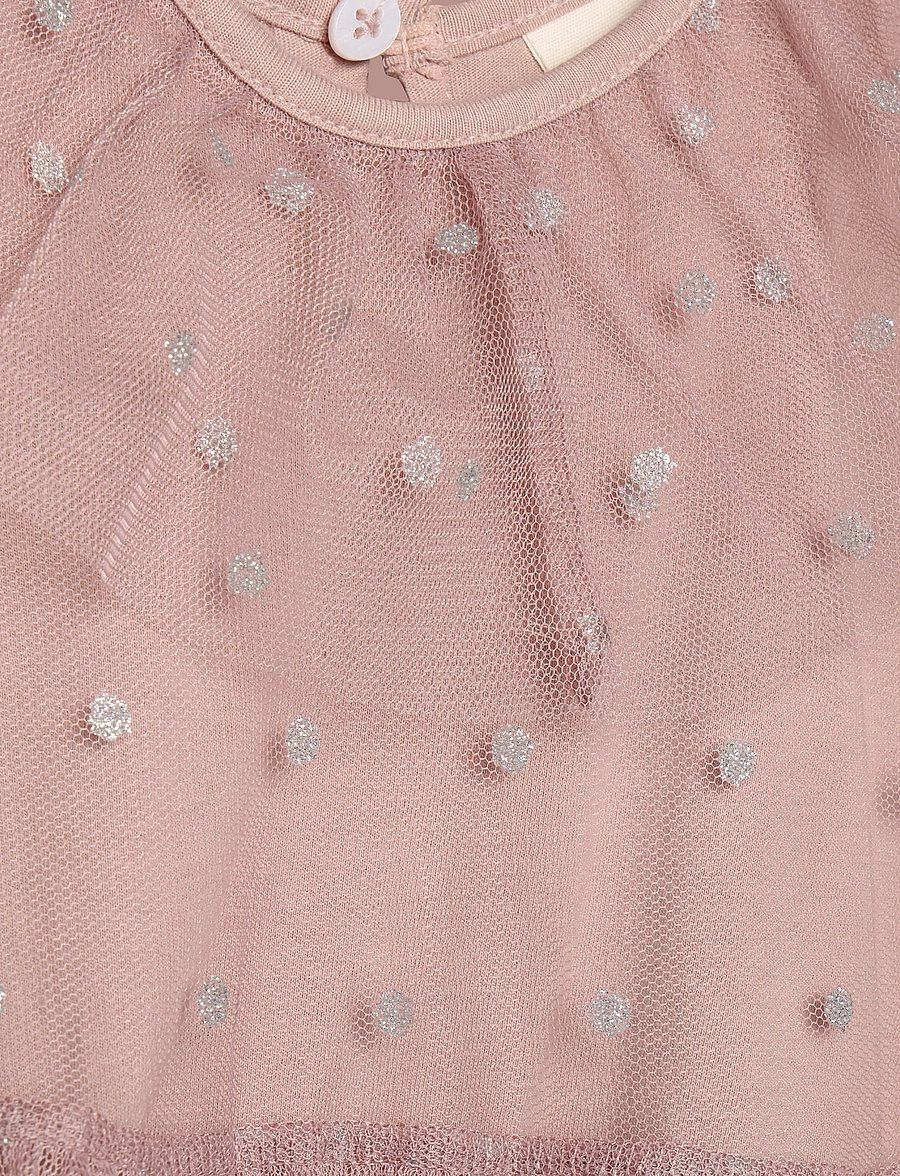 Minymo - Dress Tulle - kurzärmelige babykleider - fawn - 2