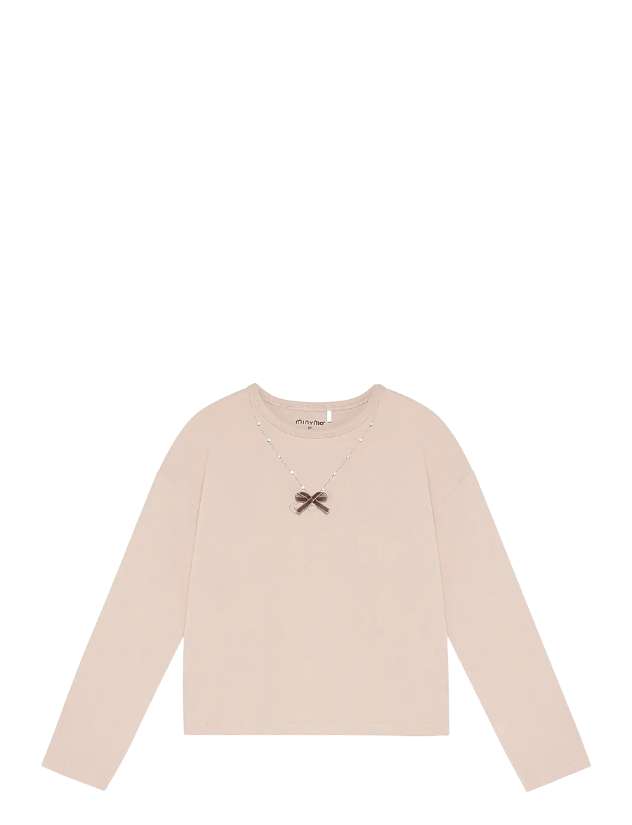 Minymo - T-shirt LS - långärmade t-shirts - rose dust - 1