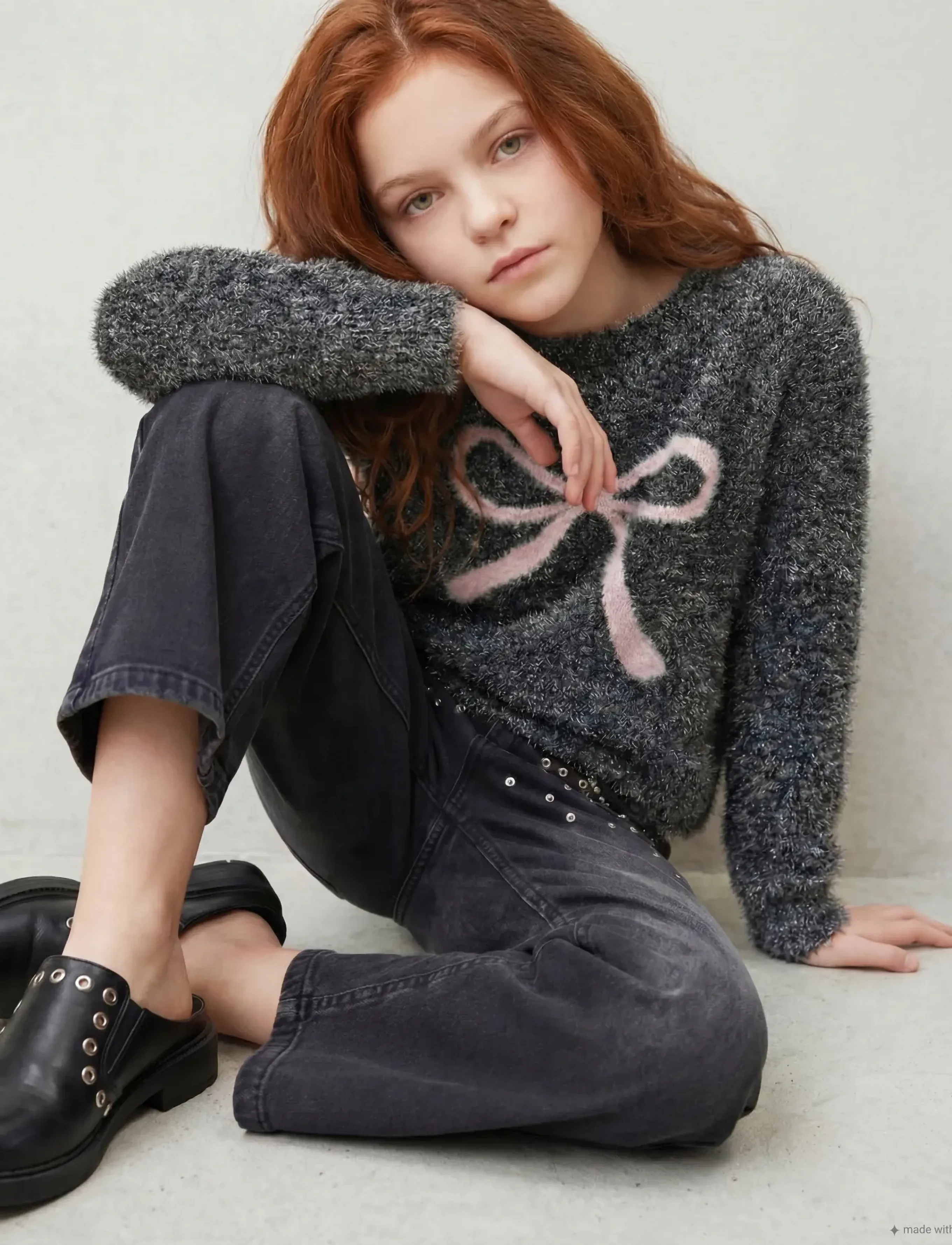 Minymo - Pullover Knit w. Glitter - pullover - tap shoe - 3