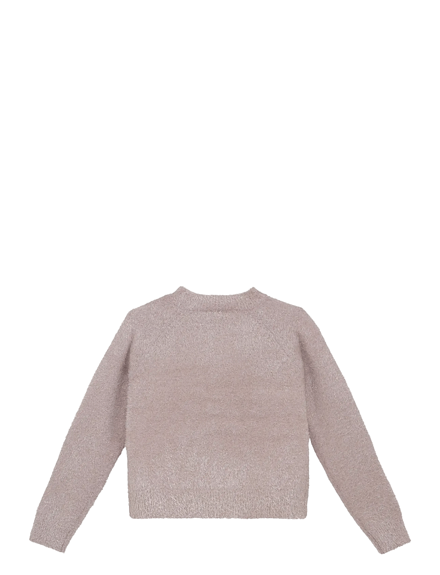 Minymo - Cardigan Knit w. Glitter - cardigans - rose dust - 2
