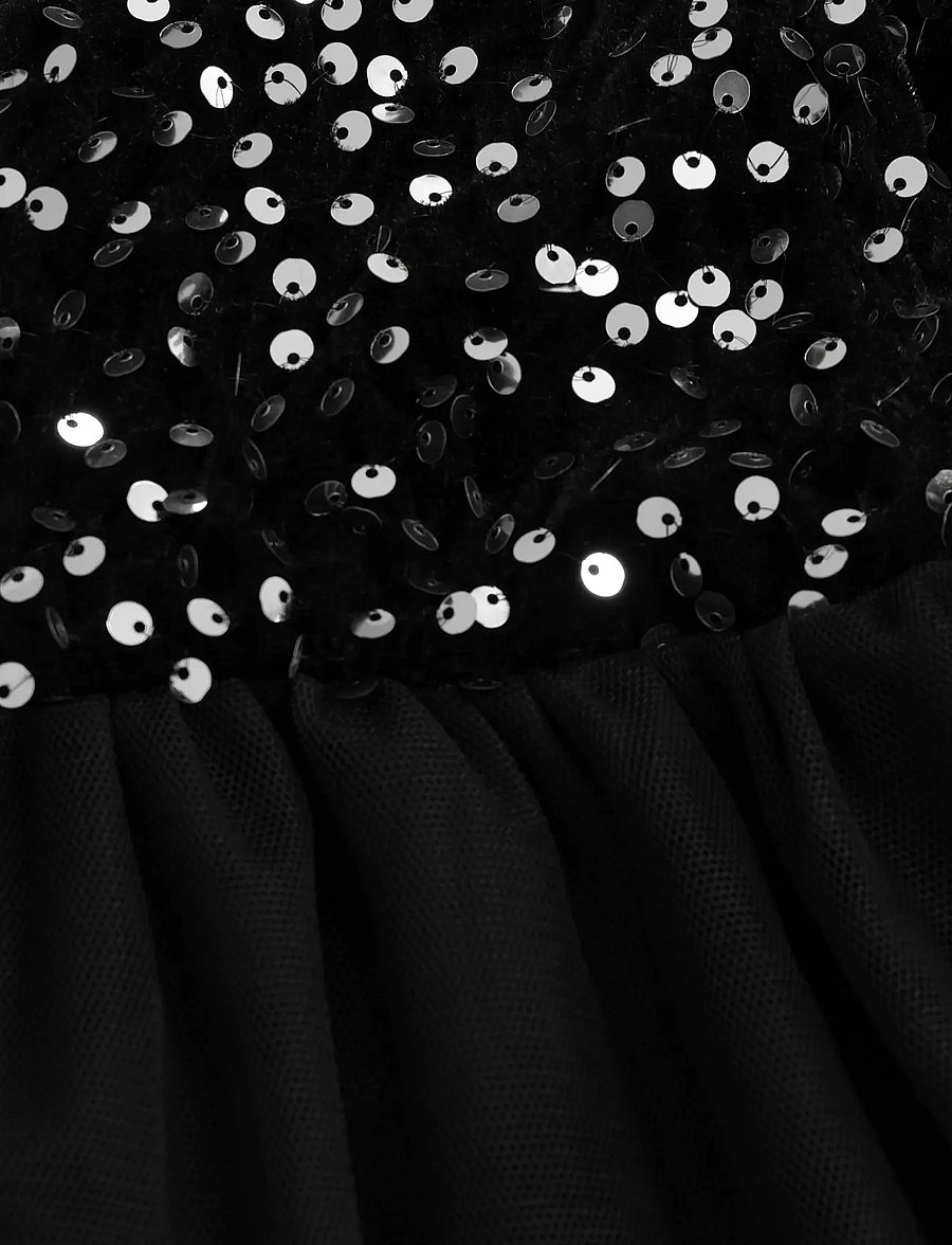 Minymo - Dress Velvet w. Sequins - peokleidid - tap shoe - 3