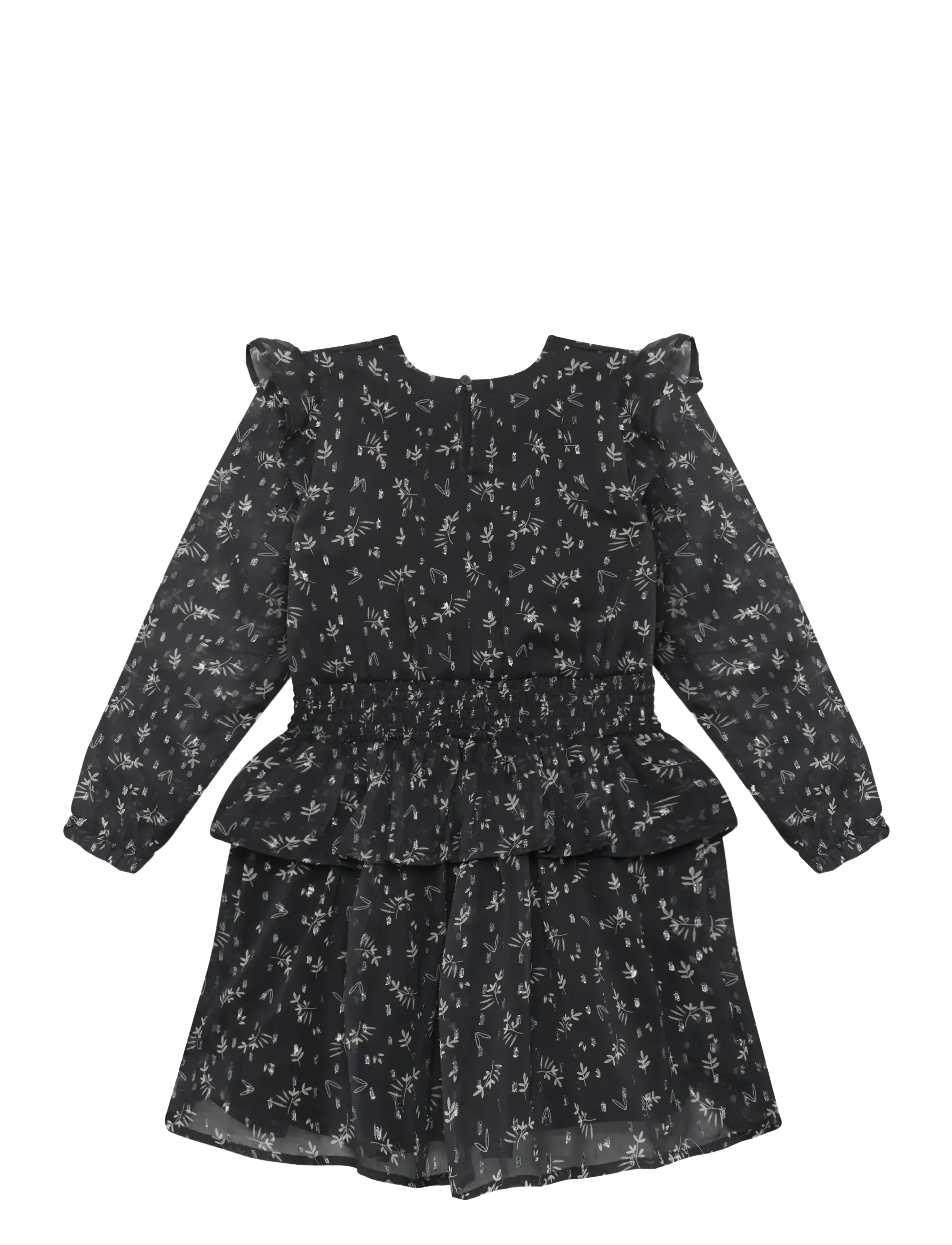 Minymo - Dress Dobby - långärmade vardagsklänningar - asphalt - 2