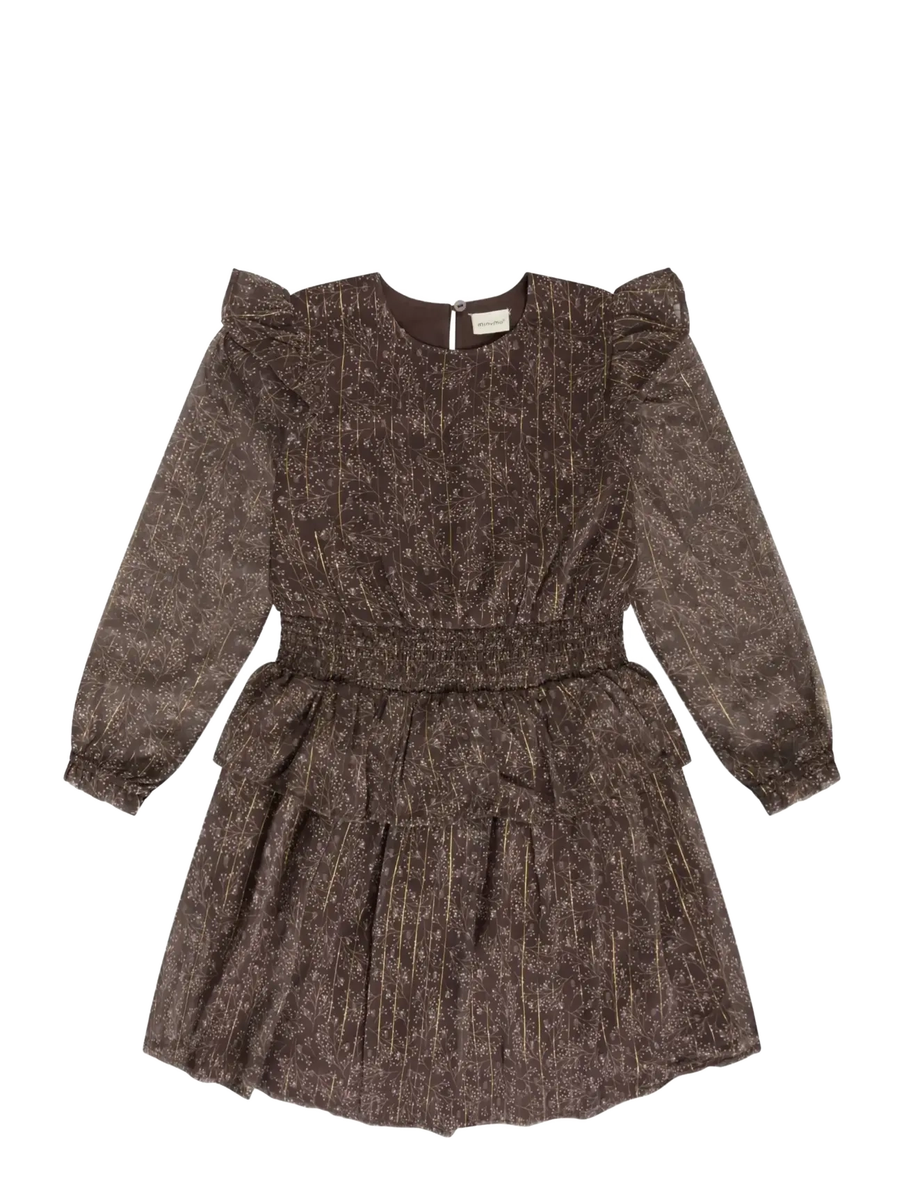 Minymo Dress Dobby - Tøj - PLUM TRUFFLE / brown