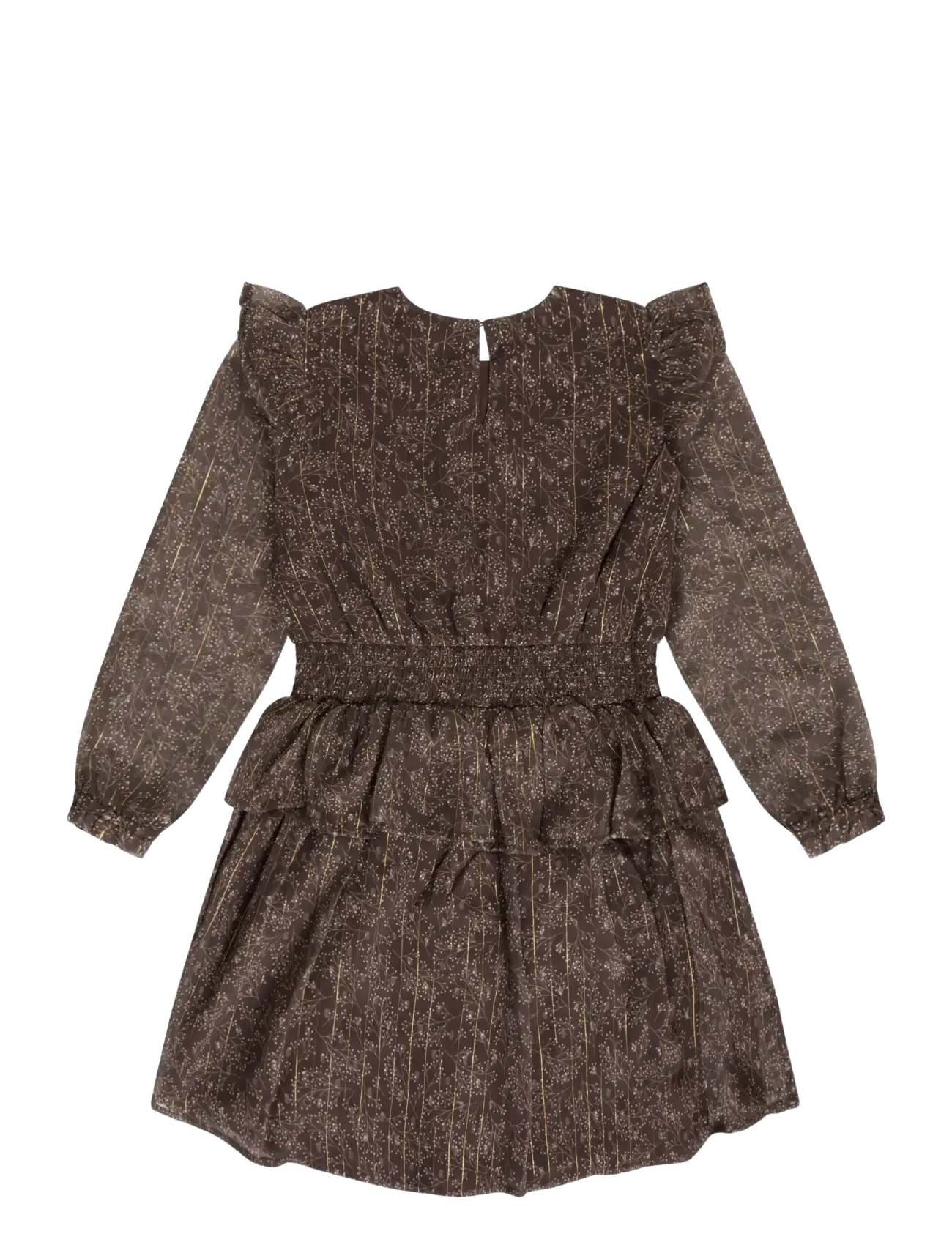 Minymo - Dress Dobby - langærmede babykjoler - plum truffle - 2