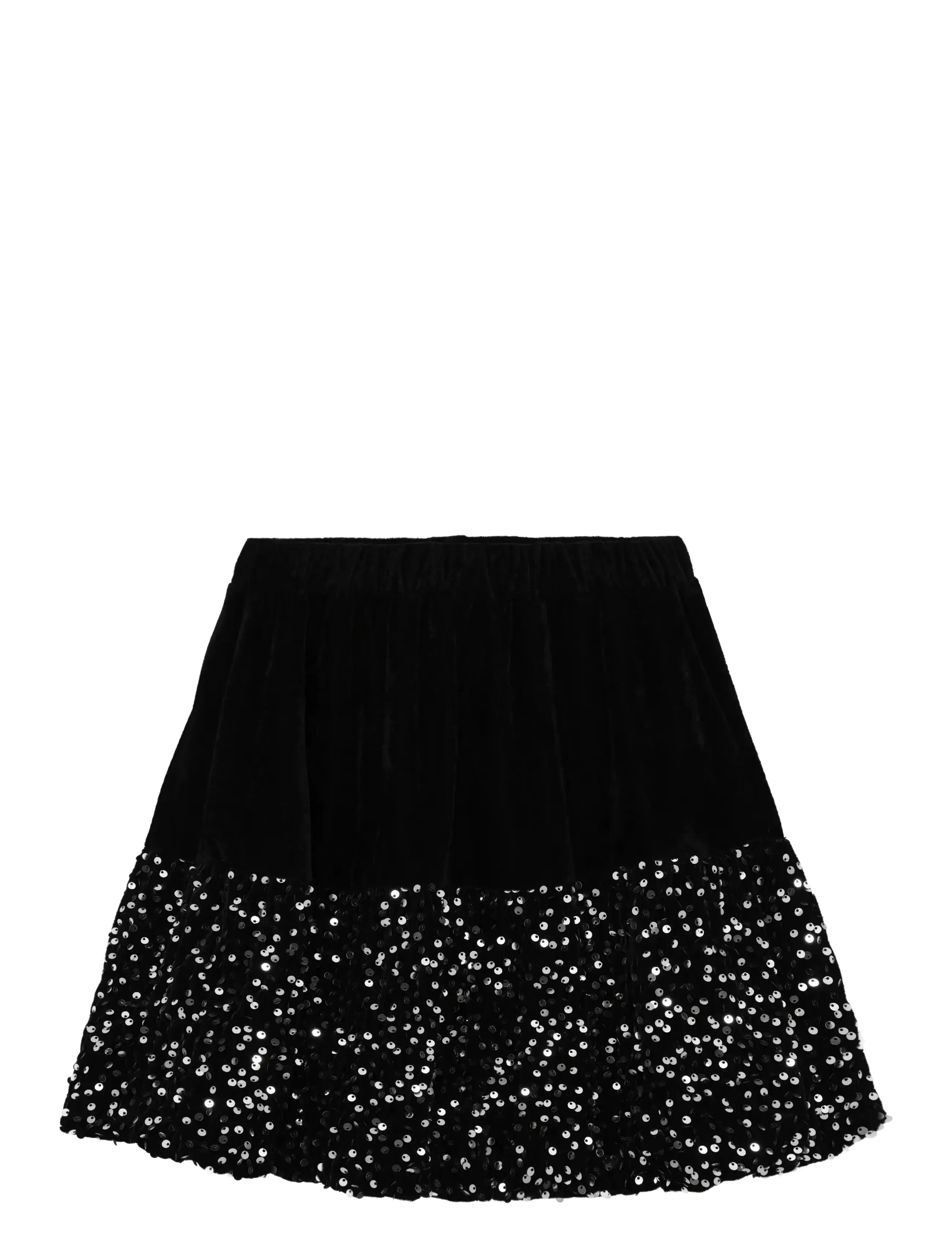 Minymo Skirt Velvet w. Sequins - Minymo - TAP SHOE / black