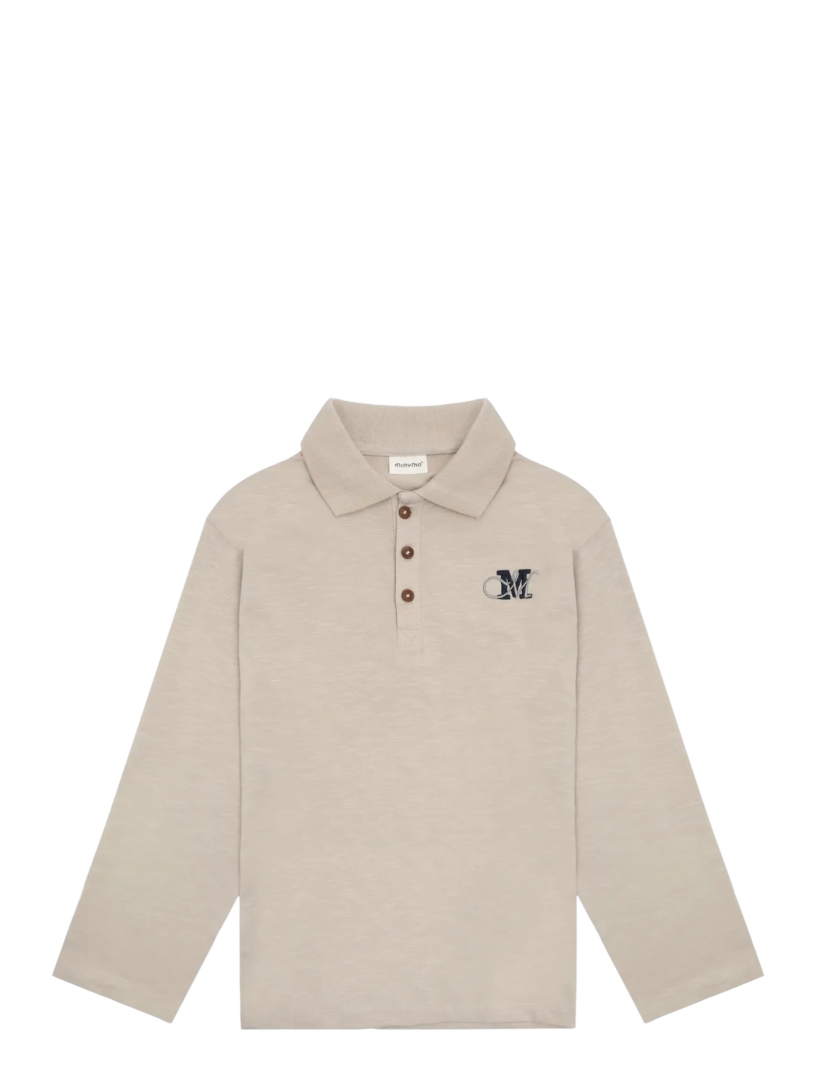 Minymo T-shirt Polo LS - Overdele - FEATHER GRAY / grey