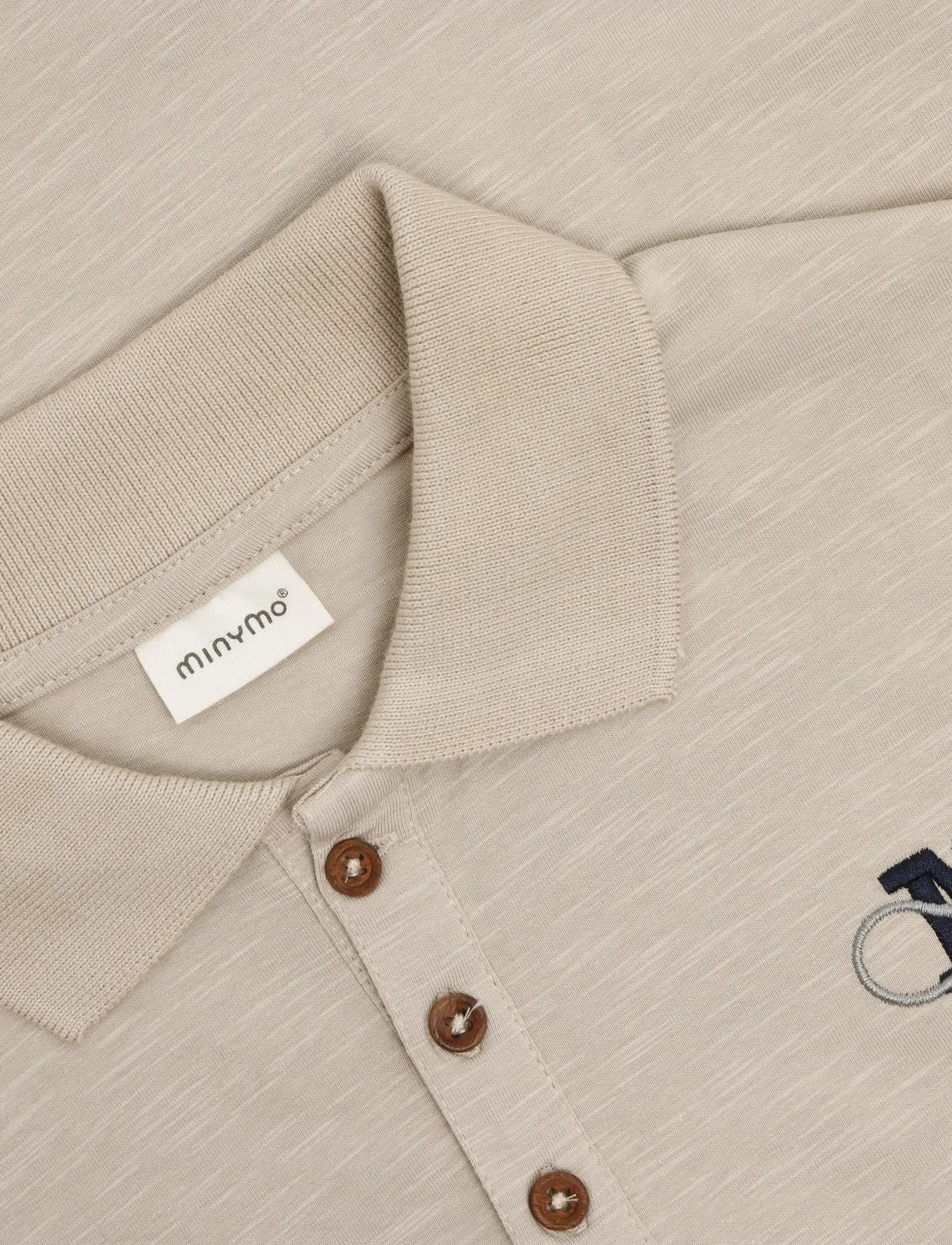 Minymo - T-shirt Polo LS - feather gray - 4