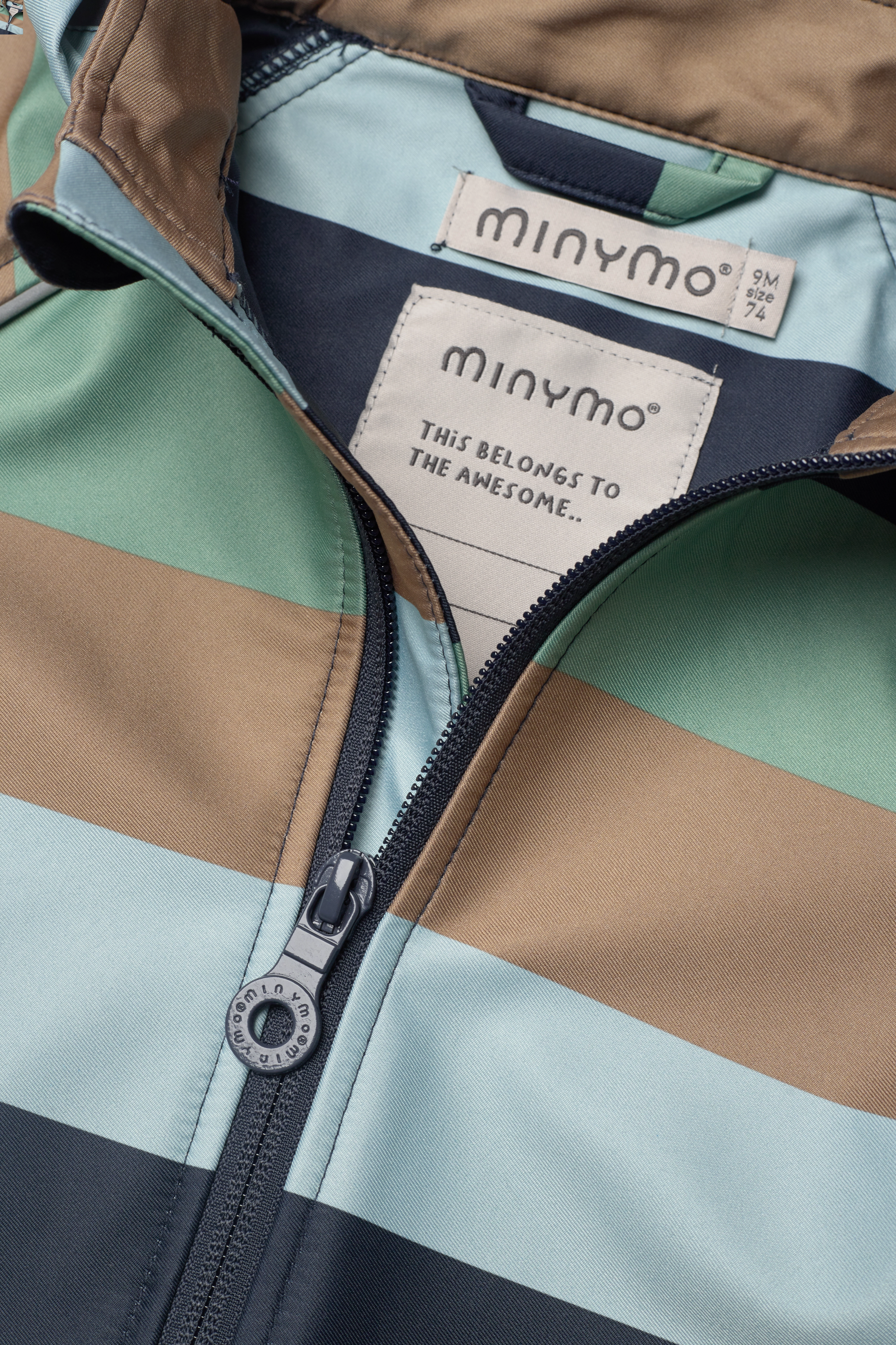 Minymo - Softshell Suit Stripe - blue nights - 4