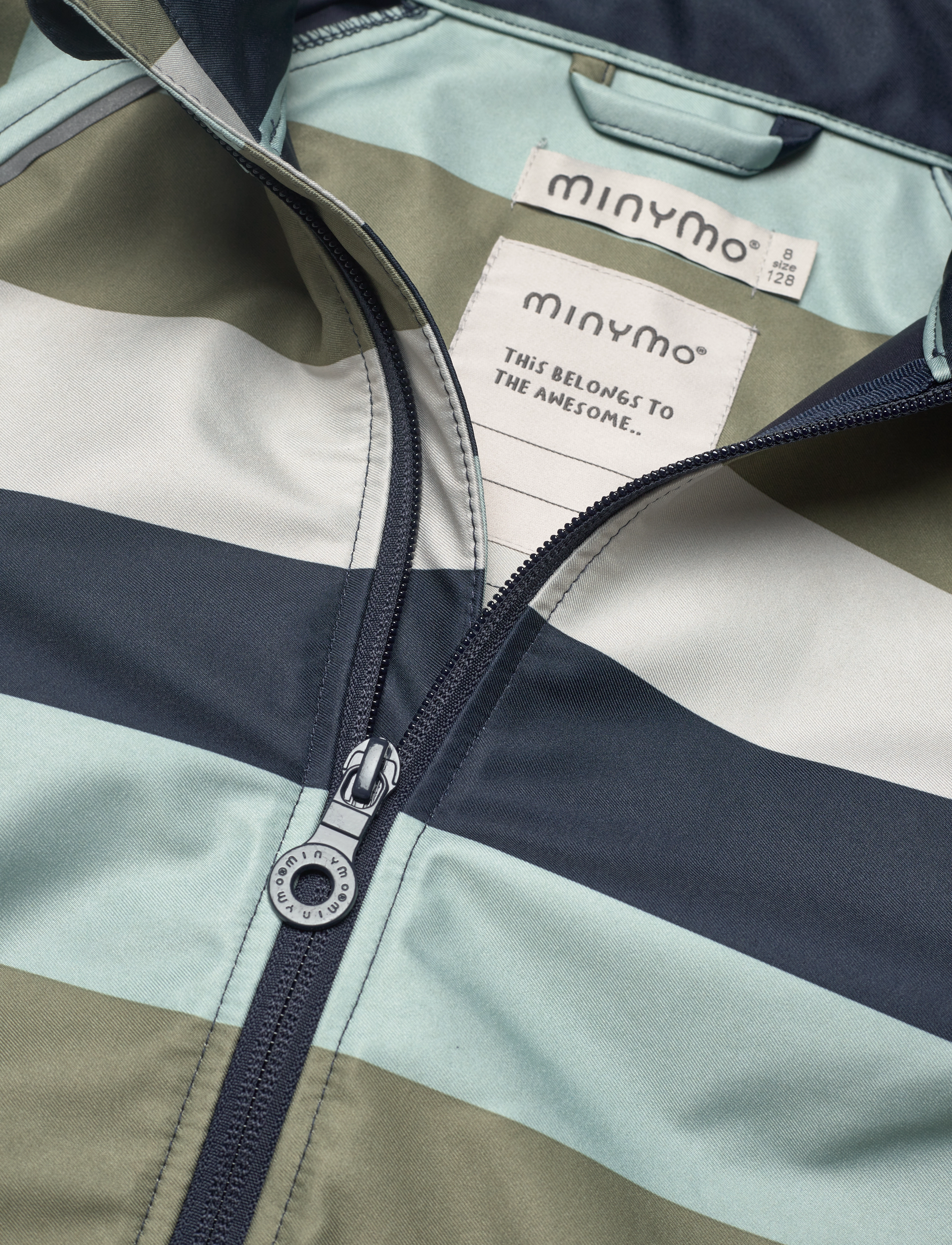 Minymo - Softshell Jacket Stripe - blue nights - 2