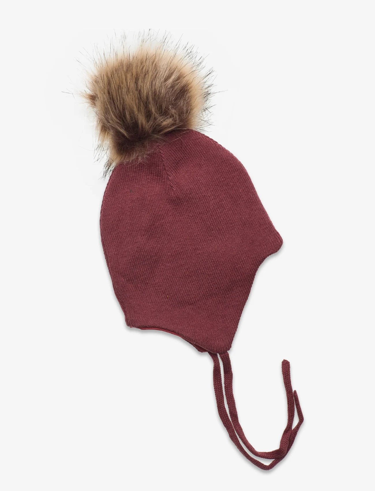 Minymo - Hat w. detachable fake fur - alhaisimmat hinnat - roan rouge - 0