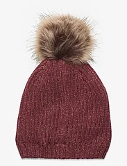 Minymo - Hat w. detachable fake fur - de laveste prisene - roan rouge - 1