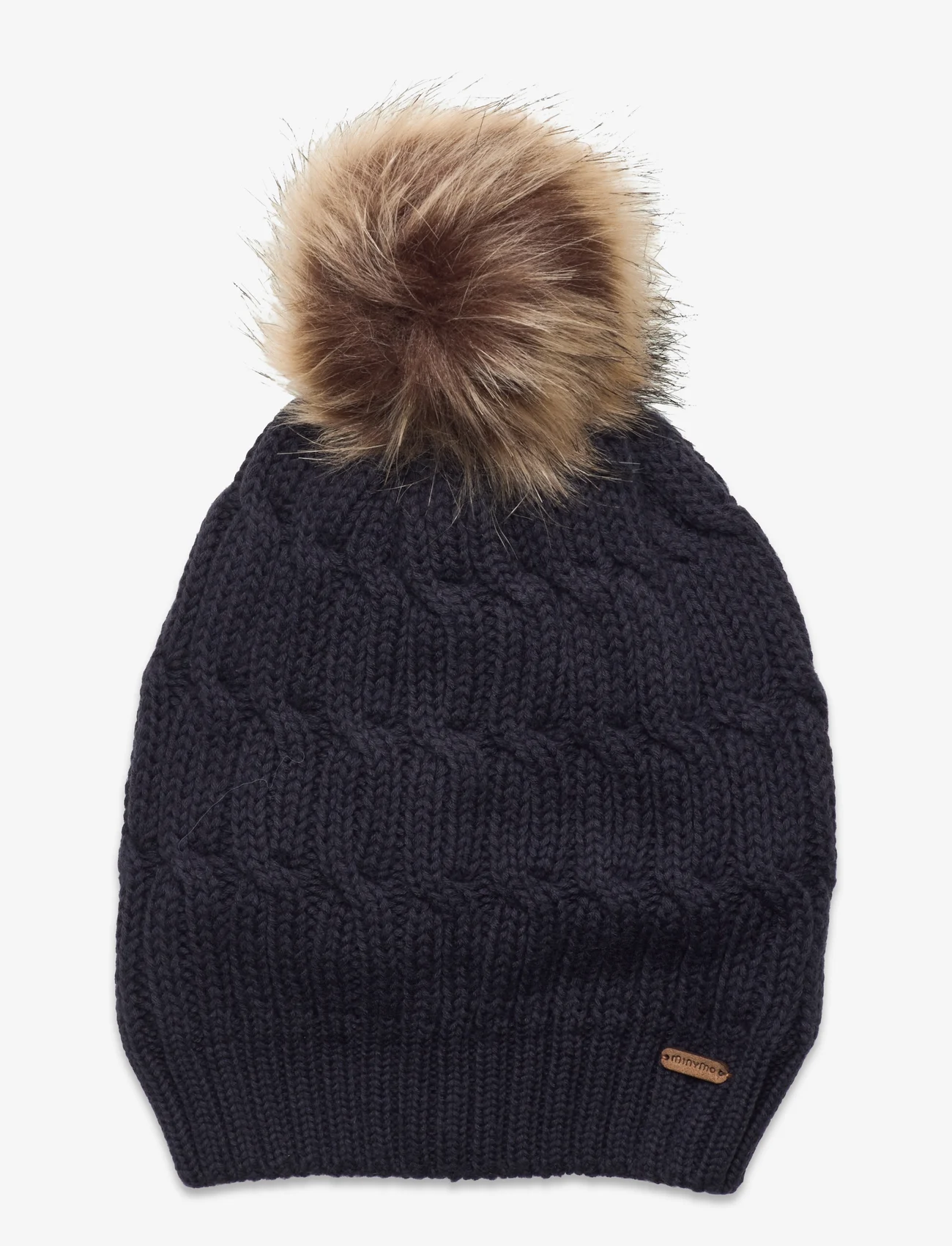 Minymo - Hat w. detachable fake fur - alhaisimmat hinnat - parisian night - 0