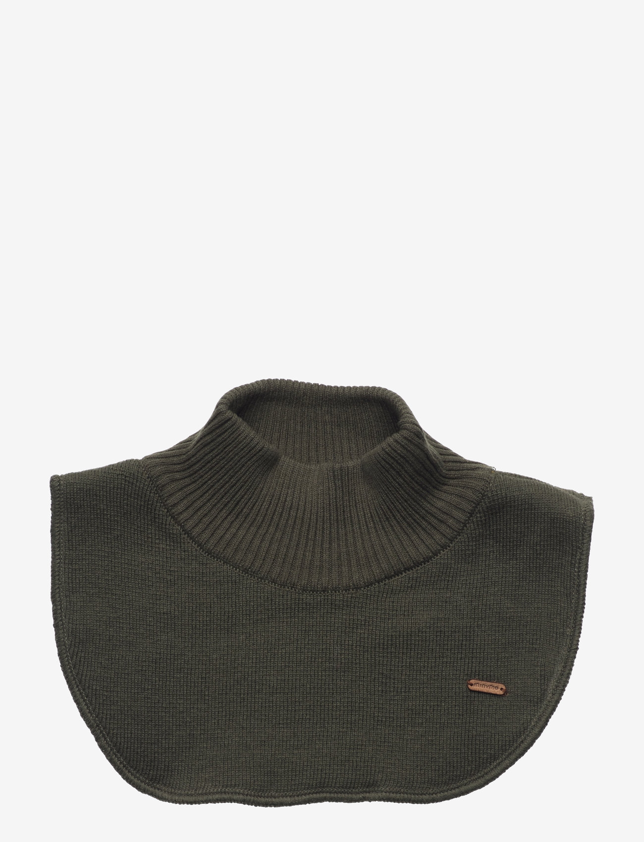 Minymo - Neck warmer knit - olive night - 0