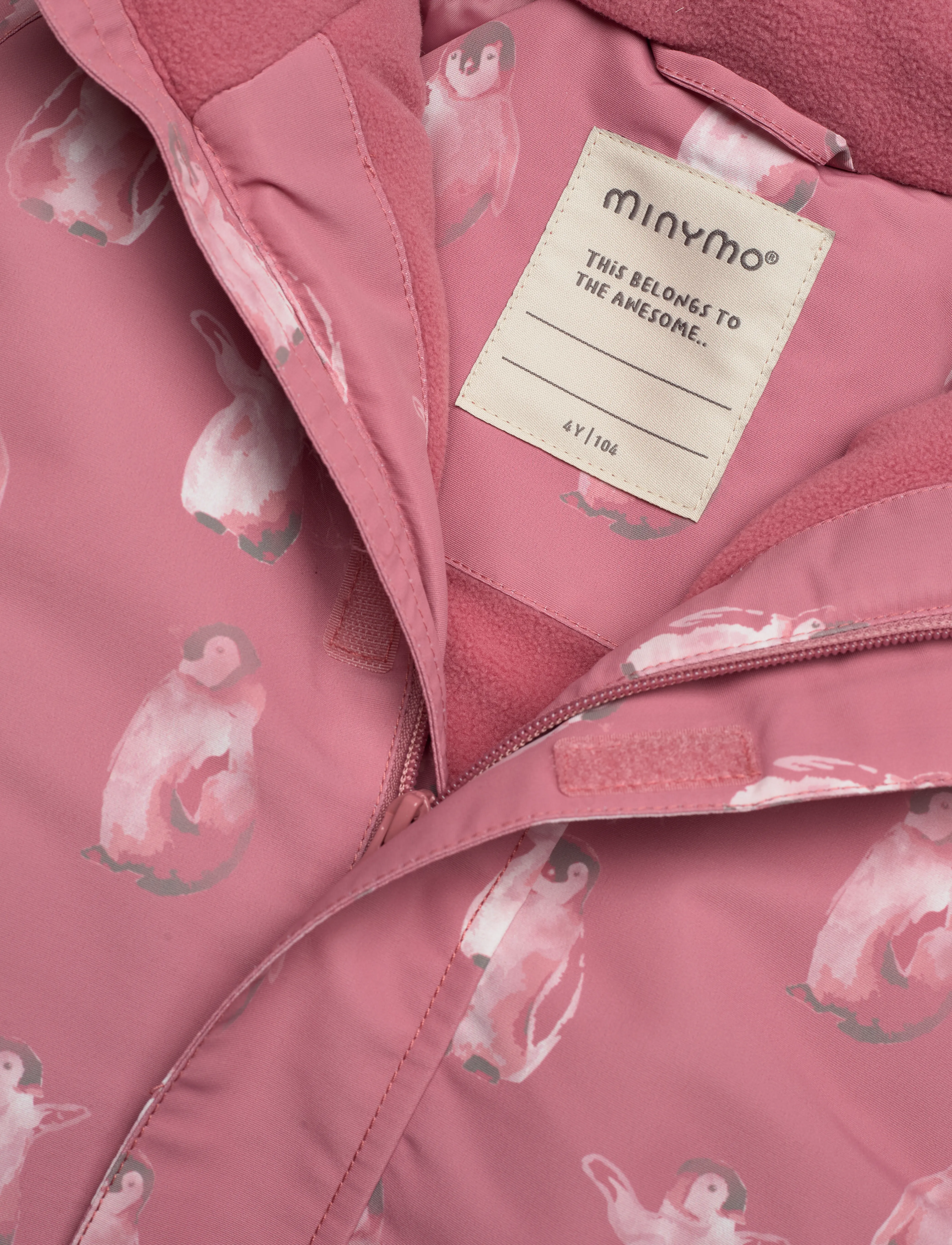 Minymo - Snow Jacket AOP - dusty rose - 2