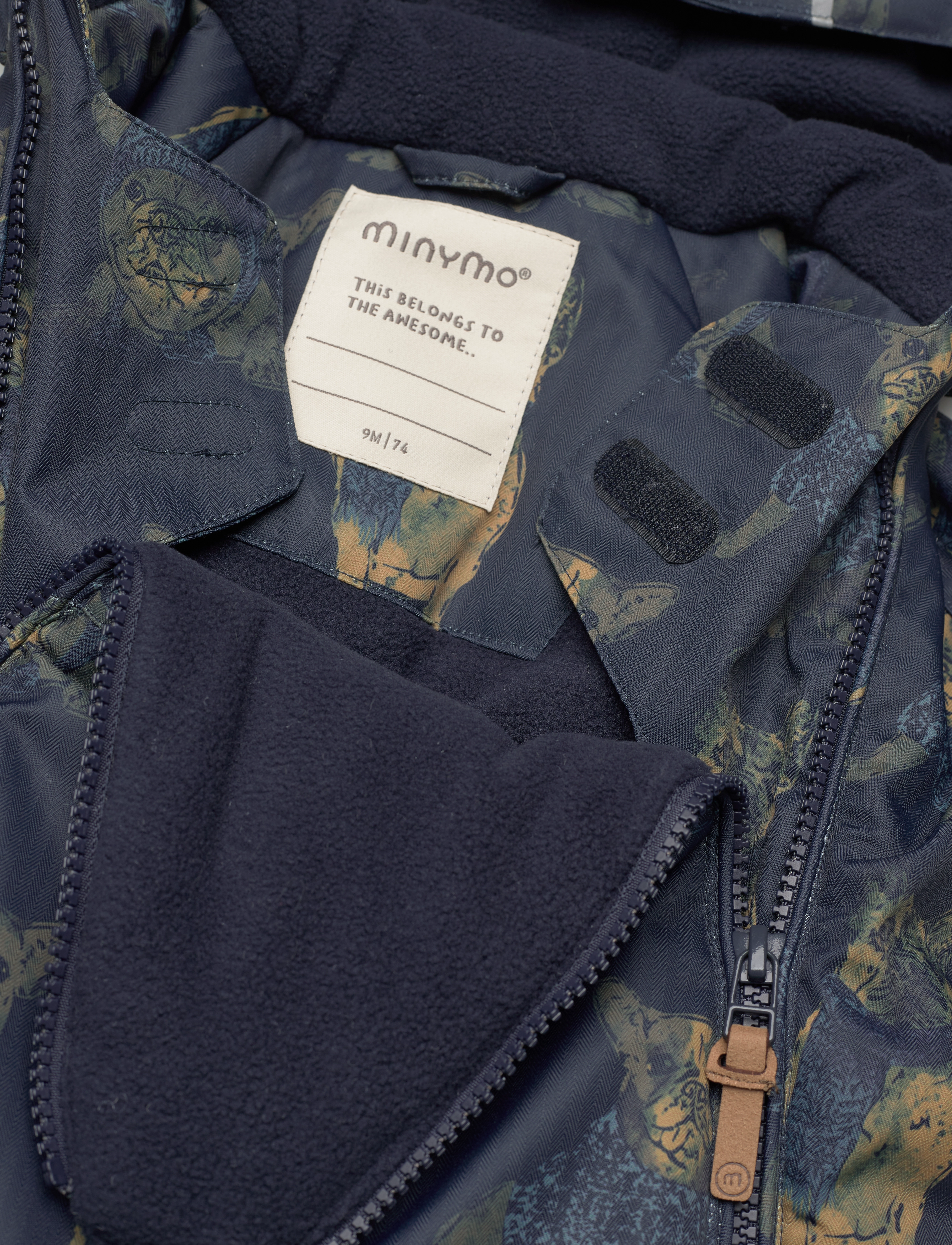 Minymo - Snow Suit AOP - børn - navy - 2