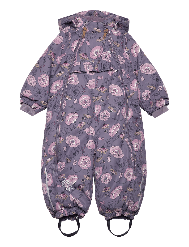 Minymo - Snow Suit AOP - vinteroveraller - orchid haze - 0