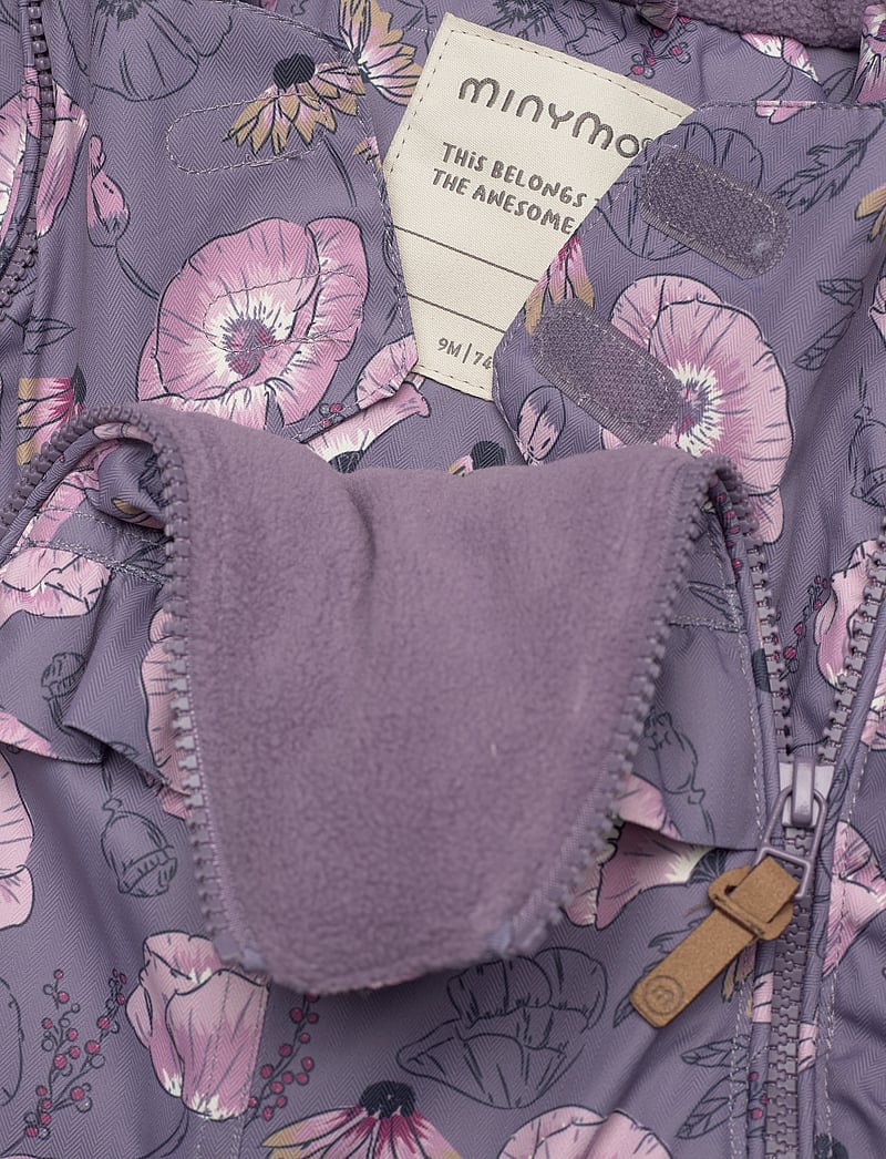 Minymo - Snow Suit AOP - vinteroveraller - orchid haze - 2