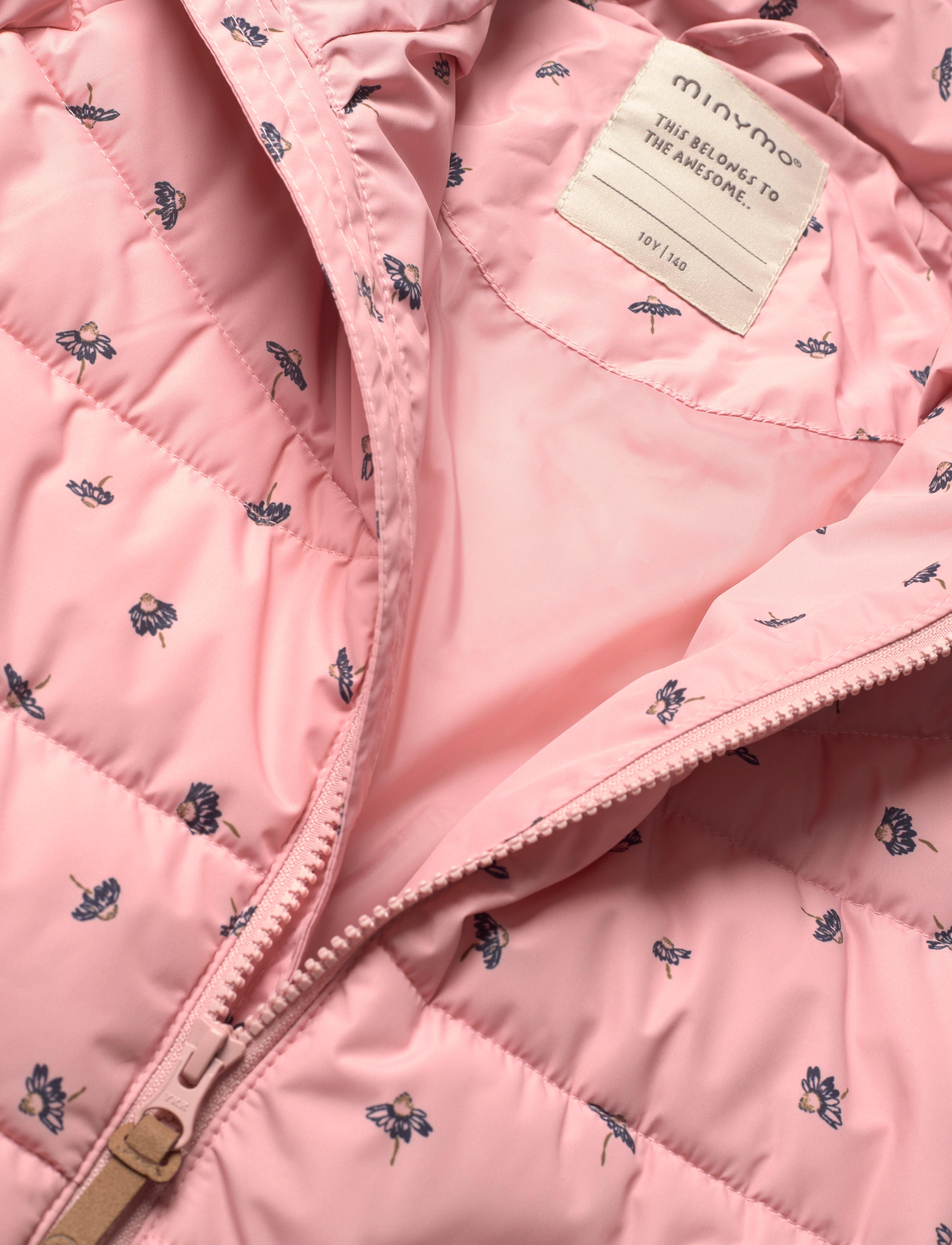 Minymo - Jacket quilted AOP - mellow rose - 2
