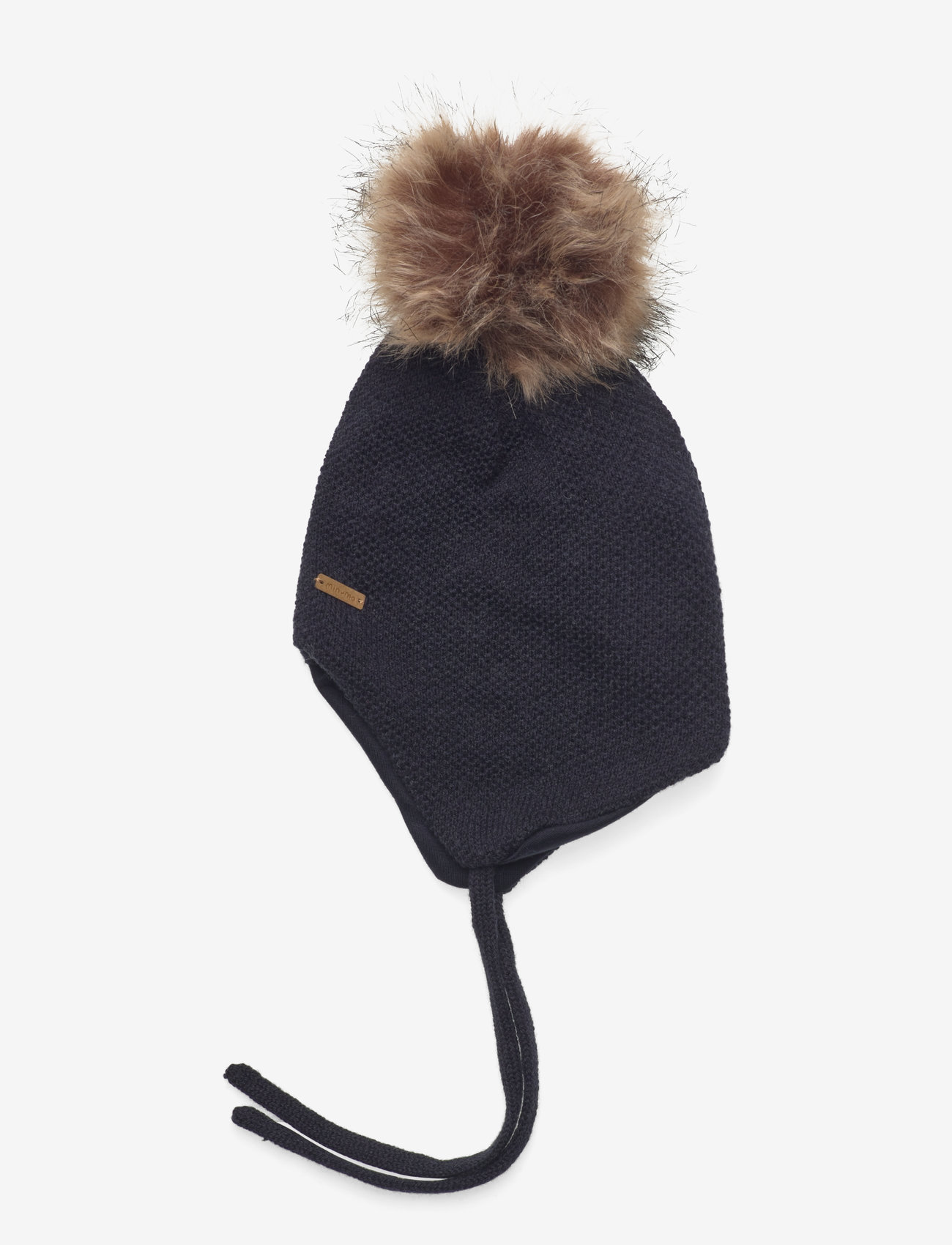 Minymo - Hat w. detachable fake fur - beanies - parisian night - 0