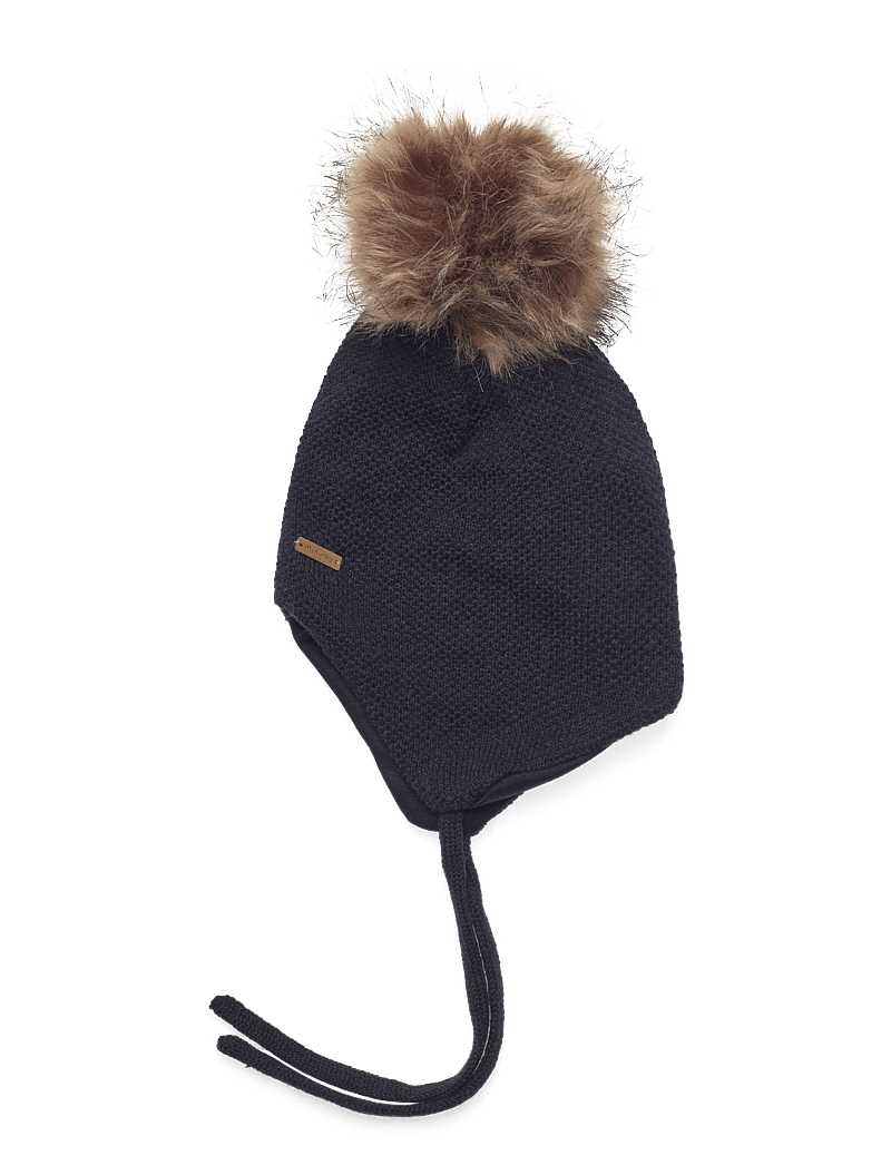 Minymo - Hat w. detachable fake fur - beanies - parisian night - 0
