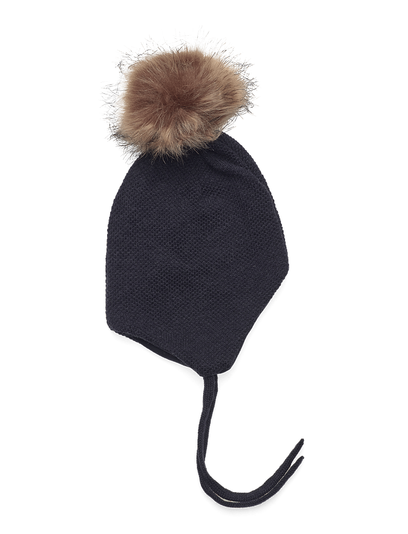 Minymo - Hat w. detachable fake fur - beanies - parisian night - 1