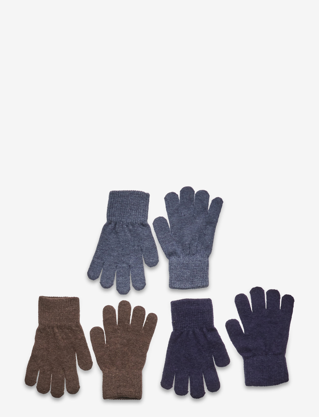 Minymo - Magic gloves knit 3-pack - parisian night - 0