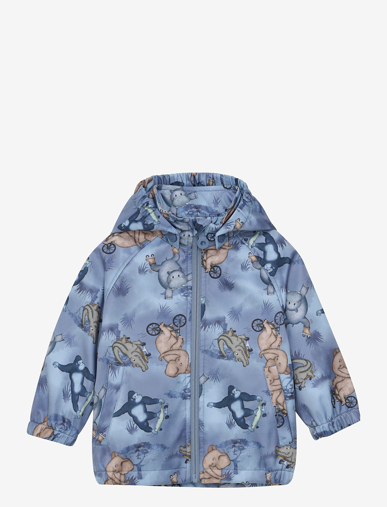 Minymo - Softshell Jacket AOP - efterårsjakker - flint stone - 0