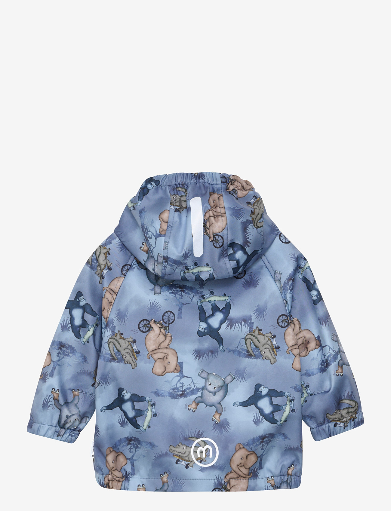 Minymo - Softshell Jacket AOP - efterårsjakker - flint stone - 1