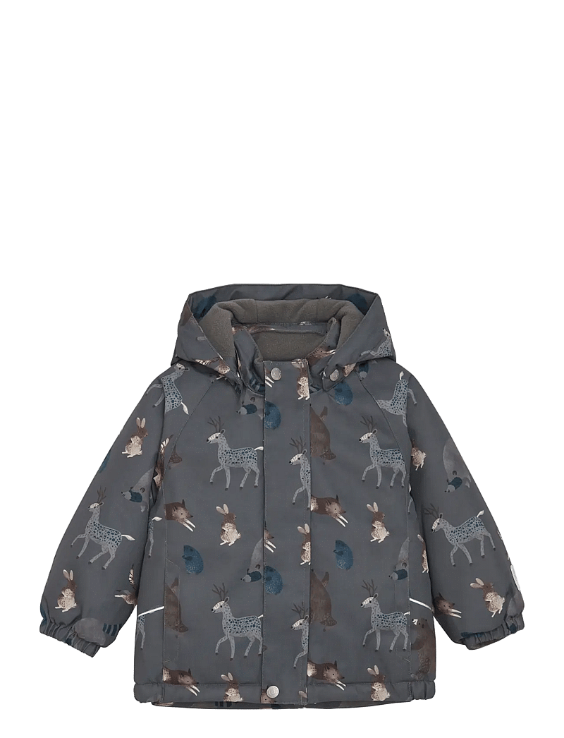 Minymo - Snow Jacket AOP - suusajoped - dark gull grey - 0