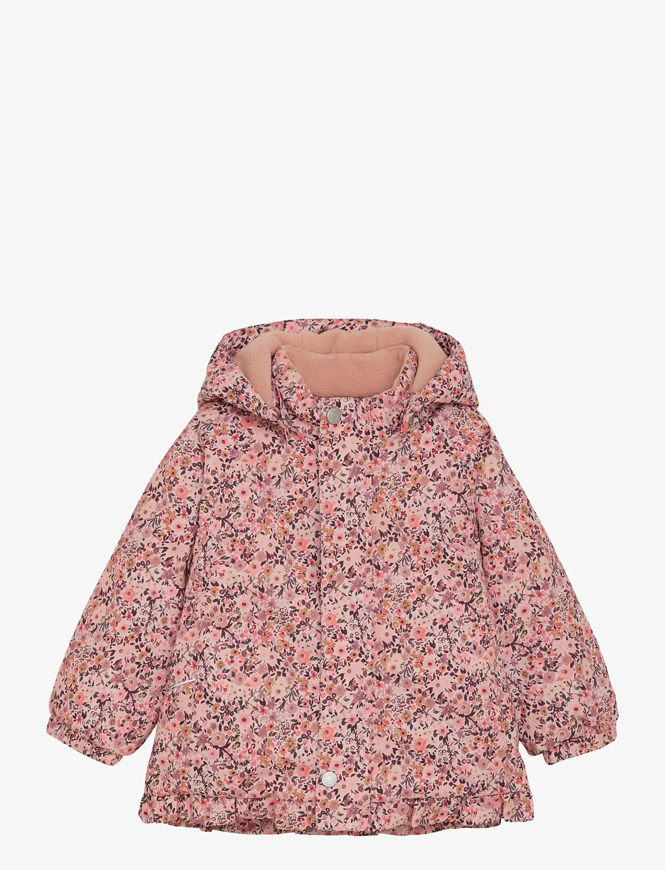 Minymo - Snow Jacket AOP - vinterjakker - peach whip - 0