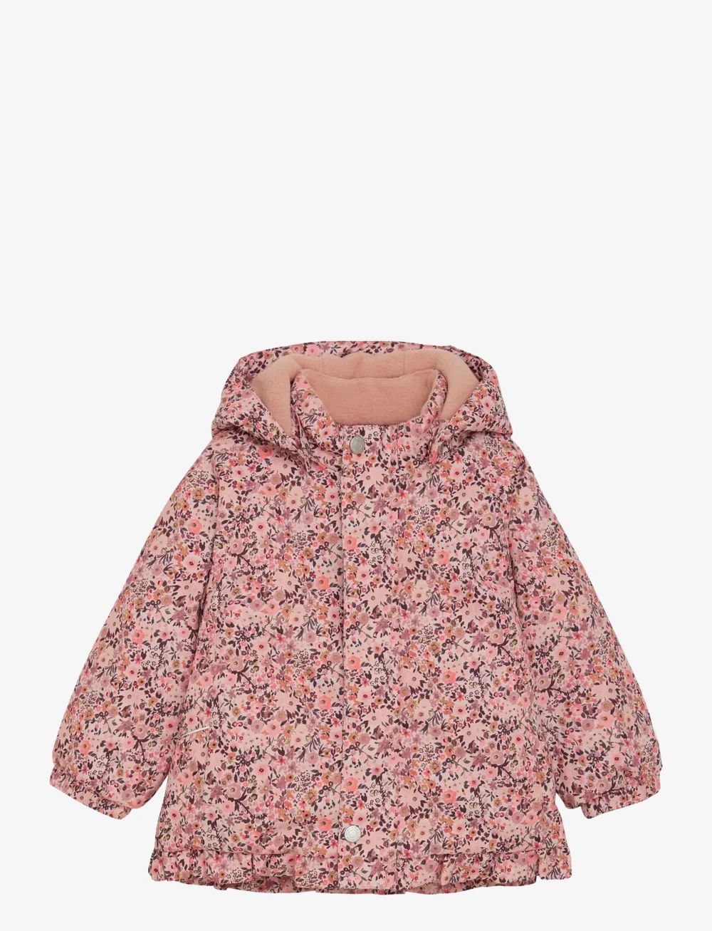 Minymo - Snow Jacket AOP - skijakker - peach whip - 1