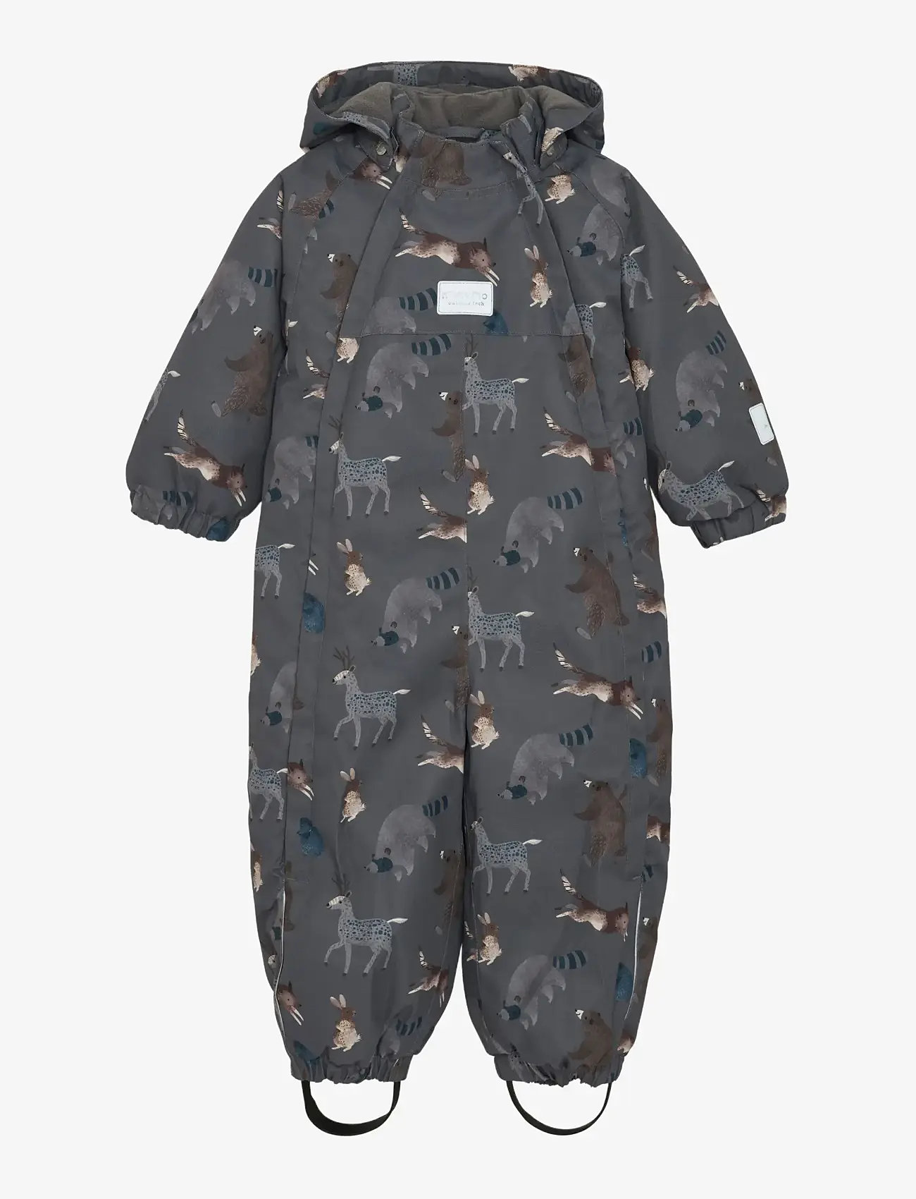 Minymo - Snow Suit AOP - snowsuit - dark gull grey - 1