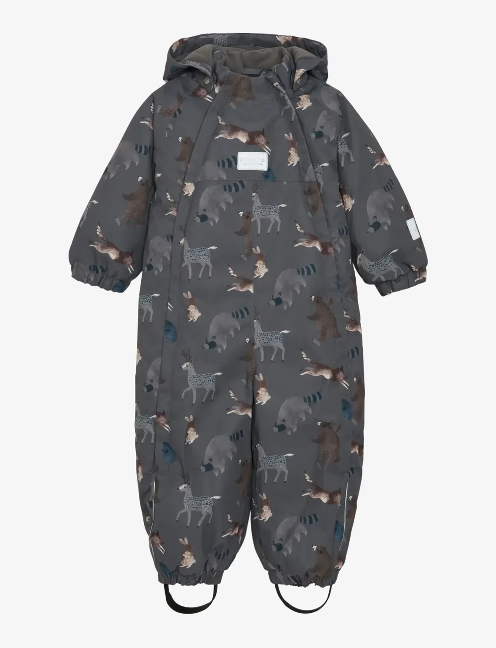 Minymo - Snow Suit AOP - talvekombinesoon - dark gull grey - 1