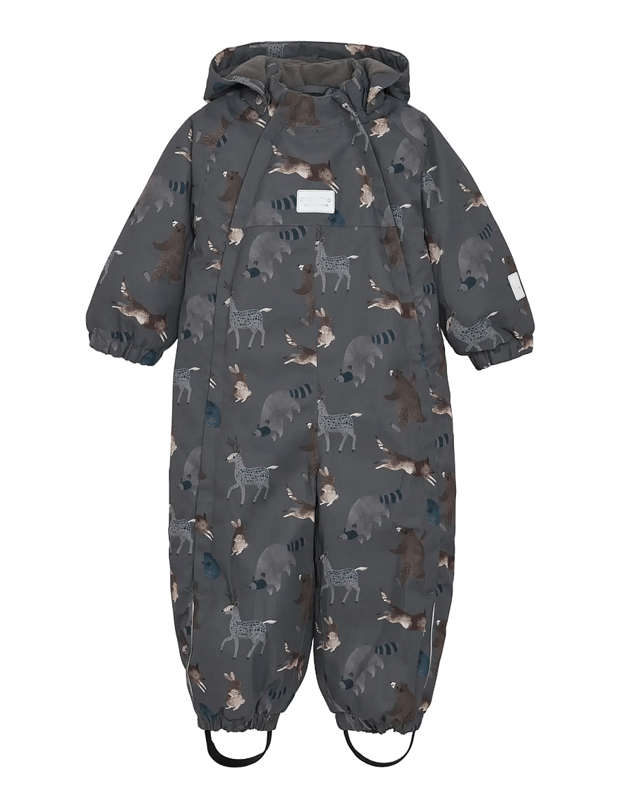 Minymo - Snow Suit AOP - snowsuit - dark gull grey - 1