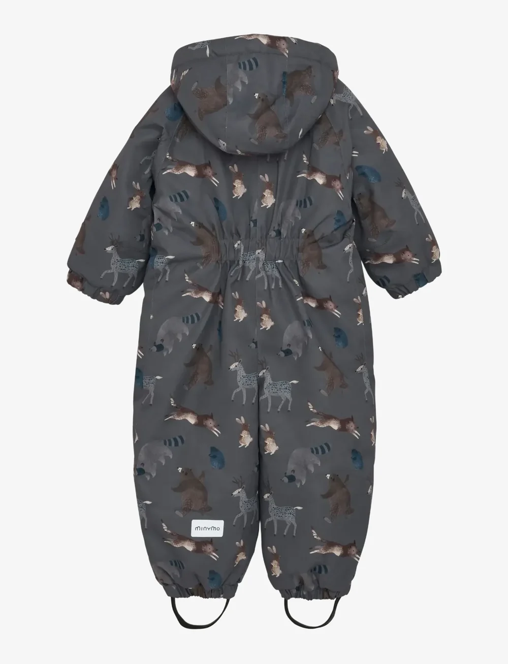 Minymo - Snow Suit AOP - talvekombinesoon - dark gull grey - 2